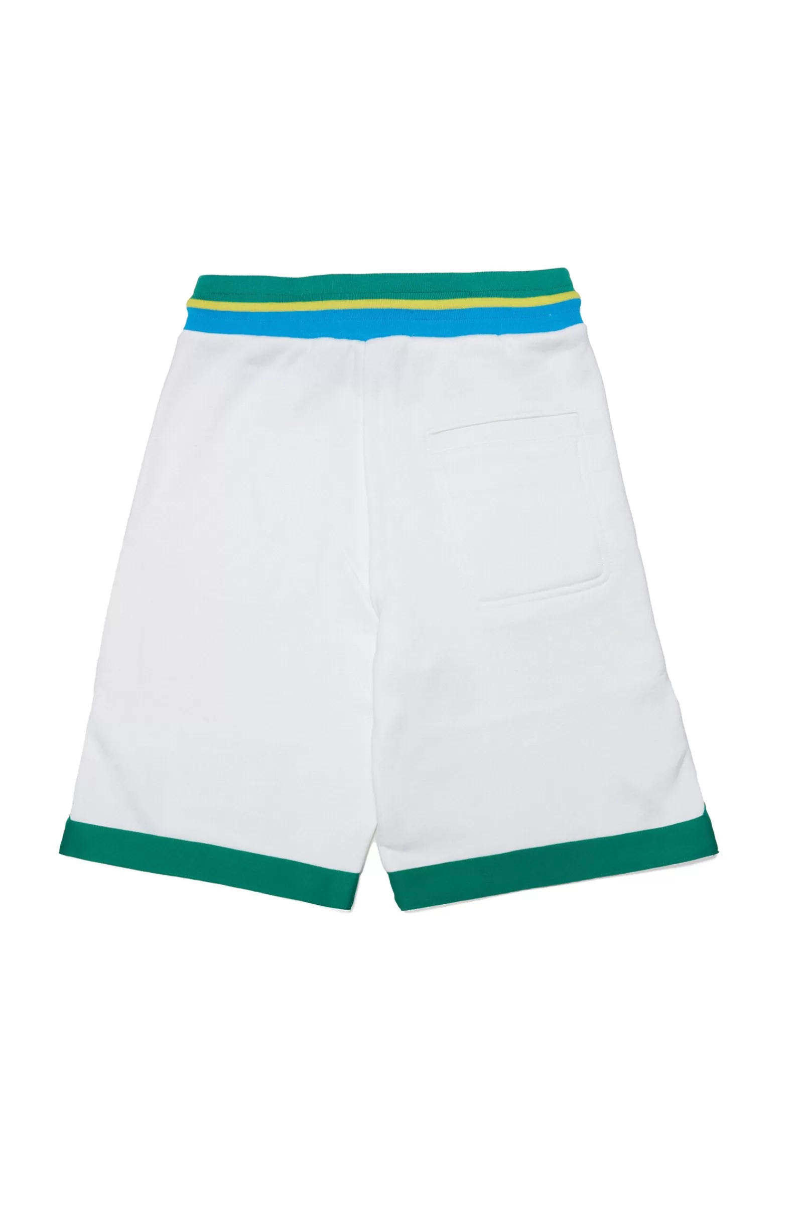 Pantaloni E Shorts<DIESEL Shorts Basket Bianchi Con Coulisse In Vita Bianco