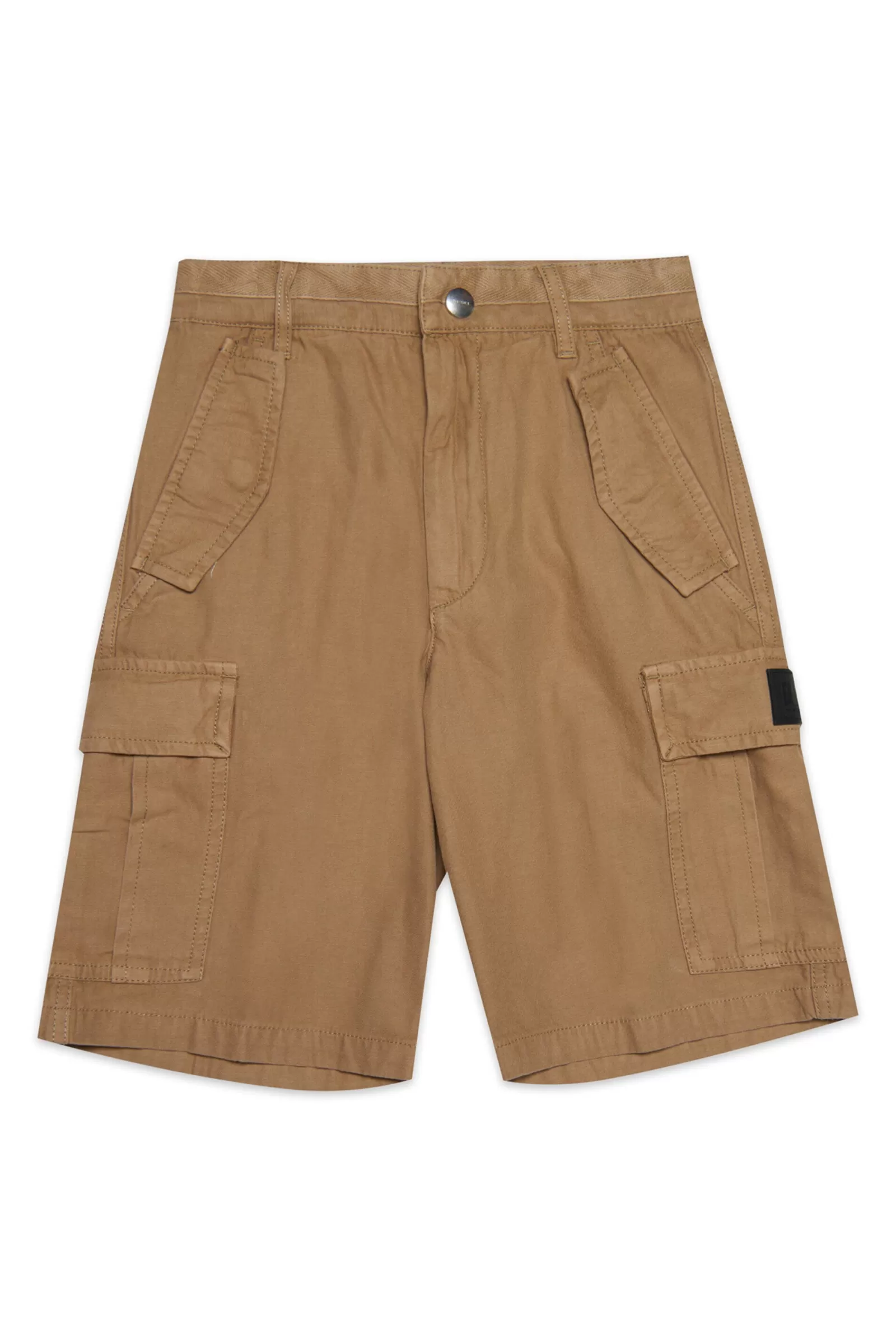 Pantaloni E Shorts<DIESEL Shorts Beige Modello Cargo In Twill Multitasche Cappuccino