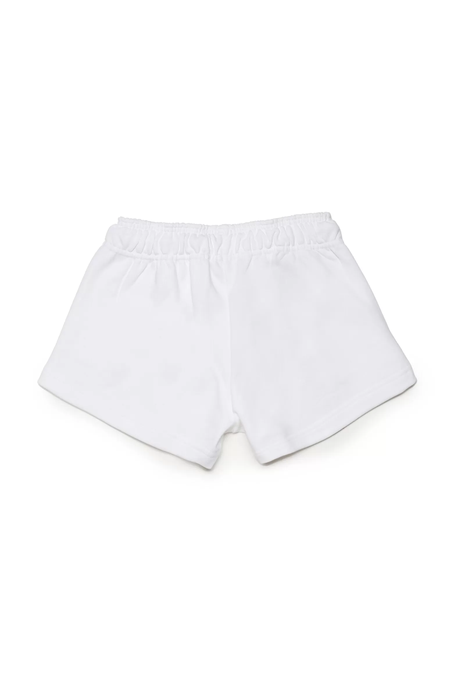 Gonne E Shorts<DIESEL Shorts Bianchi In Cotone Con Coulisse In Vita Bianco