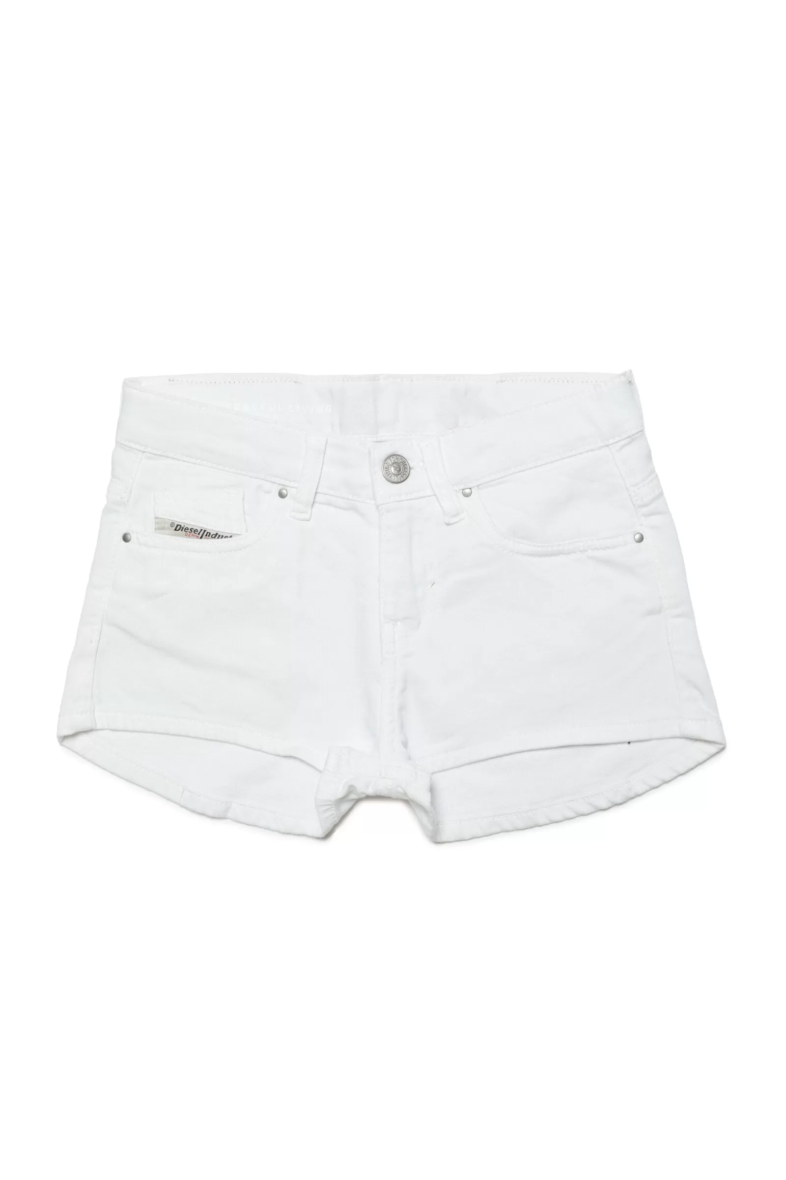 Gonne E Shorts<DIESEL Shorts Bianchi In Joggjeans® Modello 5 Pockets Bianco