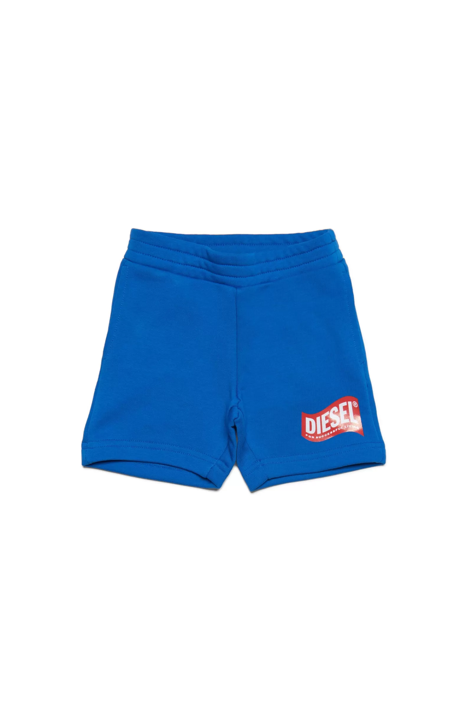 Pantaloni E Shorts<DIESEL Shorts Blu In Cotone Con Logo In Versione  Blu Principessa