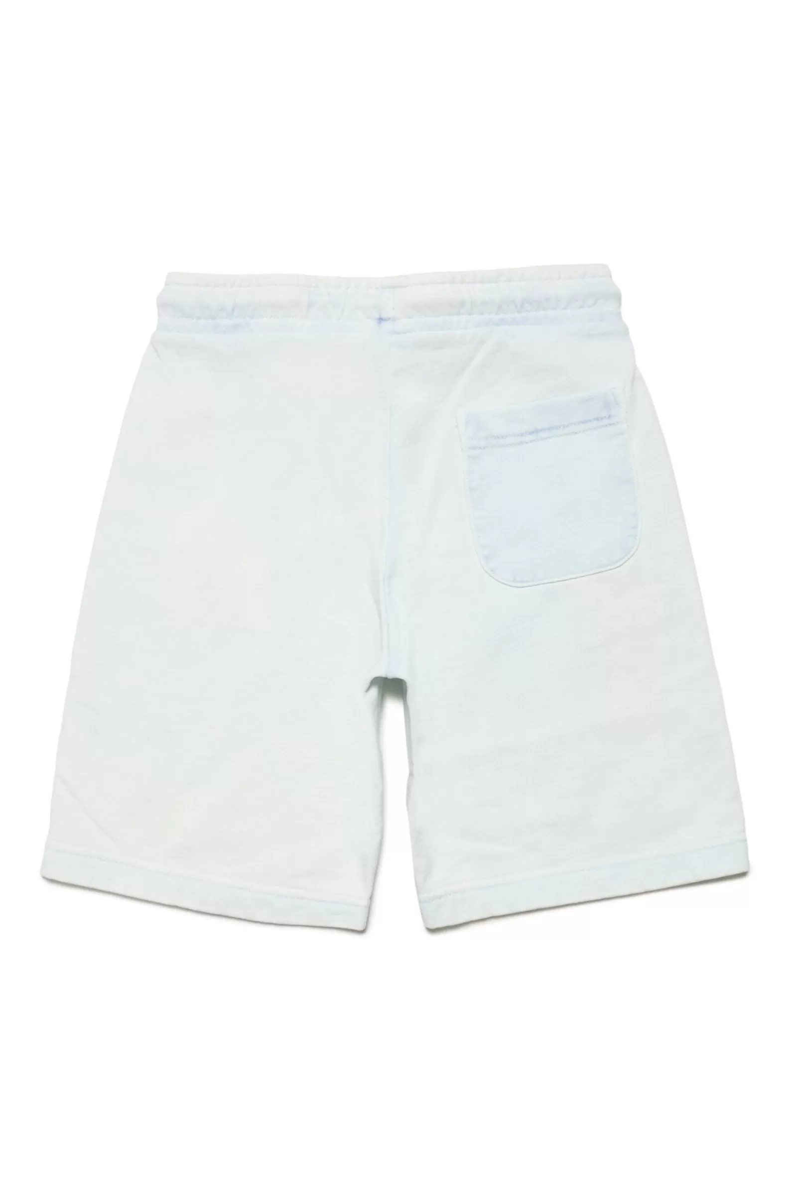 Pantaloni E Shorts<DIESEL Shorts Blu In Felpa Con Logo Effetto Sbiadito Blu Crespo