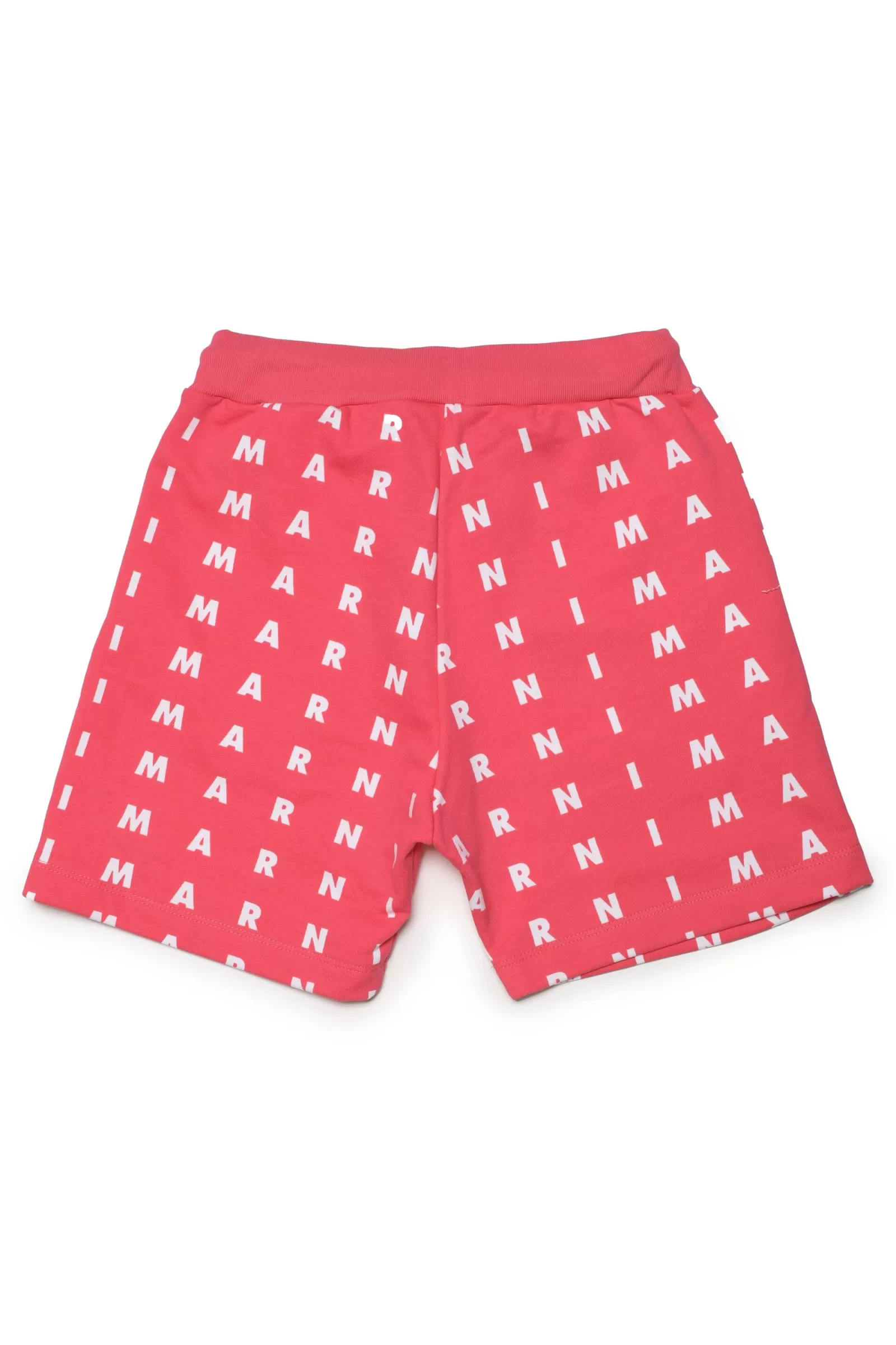 Gonne E Shorts<MARNI Shorts Fucsia In Felpa Con Logo Piccolo Allover Fucsia Luminoso