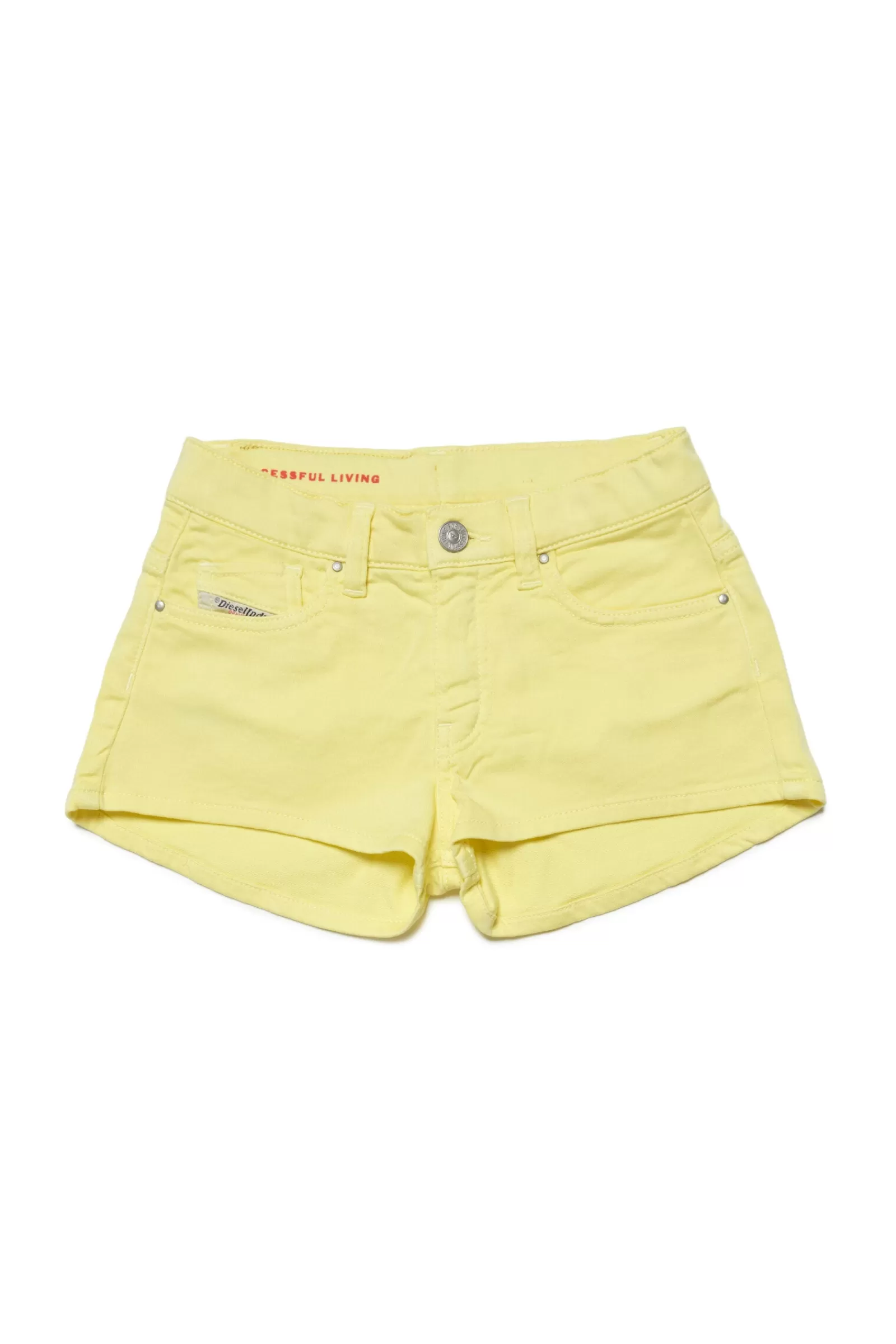 Gonne E Shorts<DIESEL Shorts Gialli In Joggjeans® Modello 5 Pockets Limonata