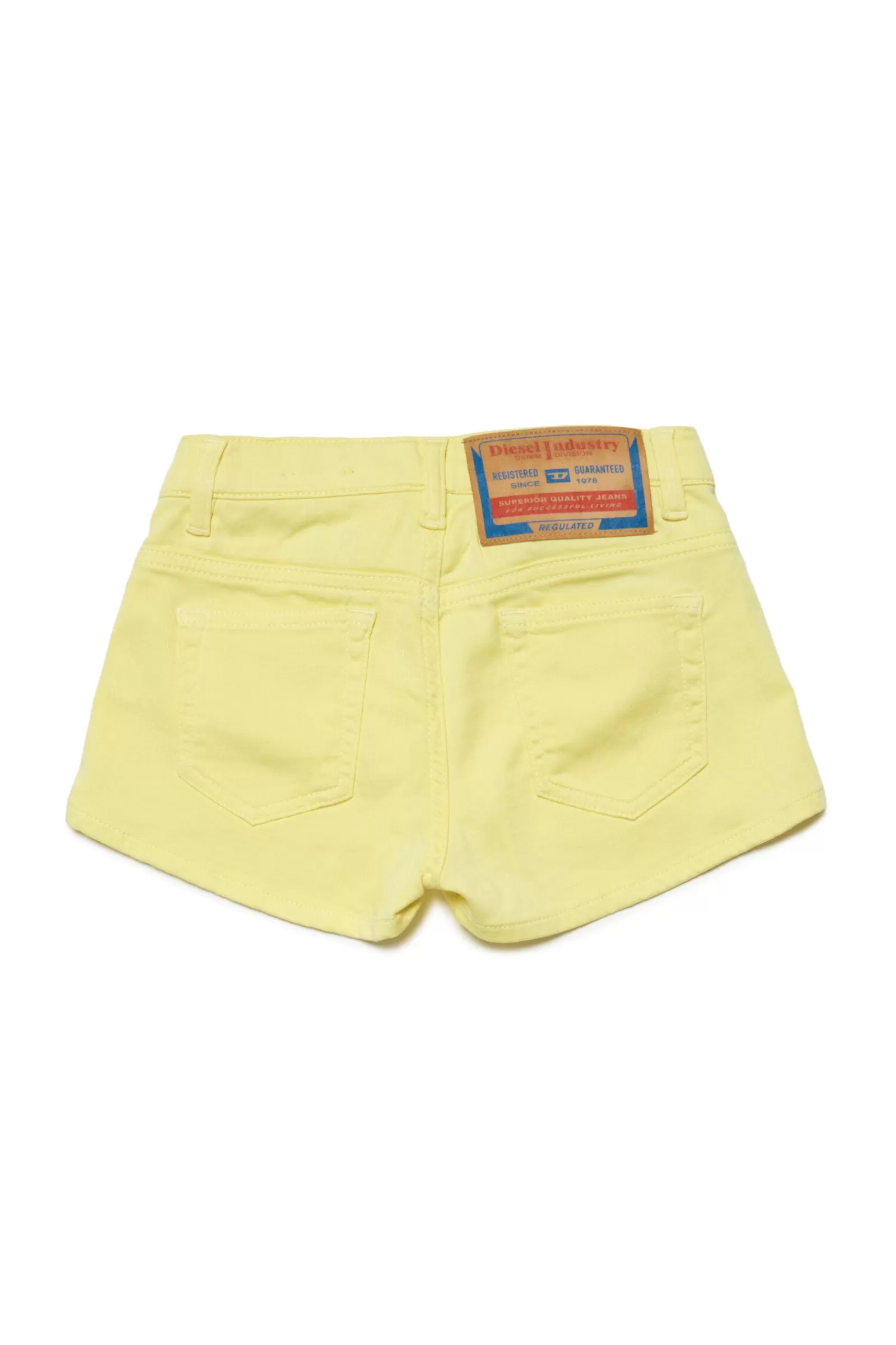 Gonne E Shorts<DIESEL Shorts Gialli In Joggjeans® Modello 5 Pockets Limonata