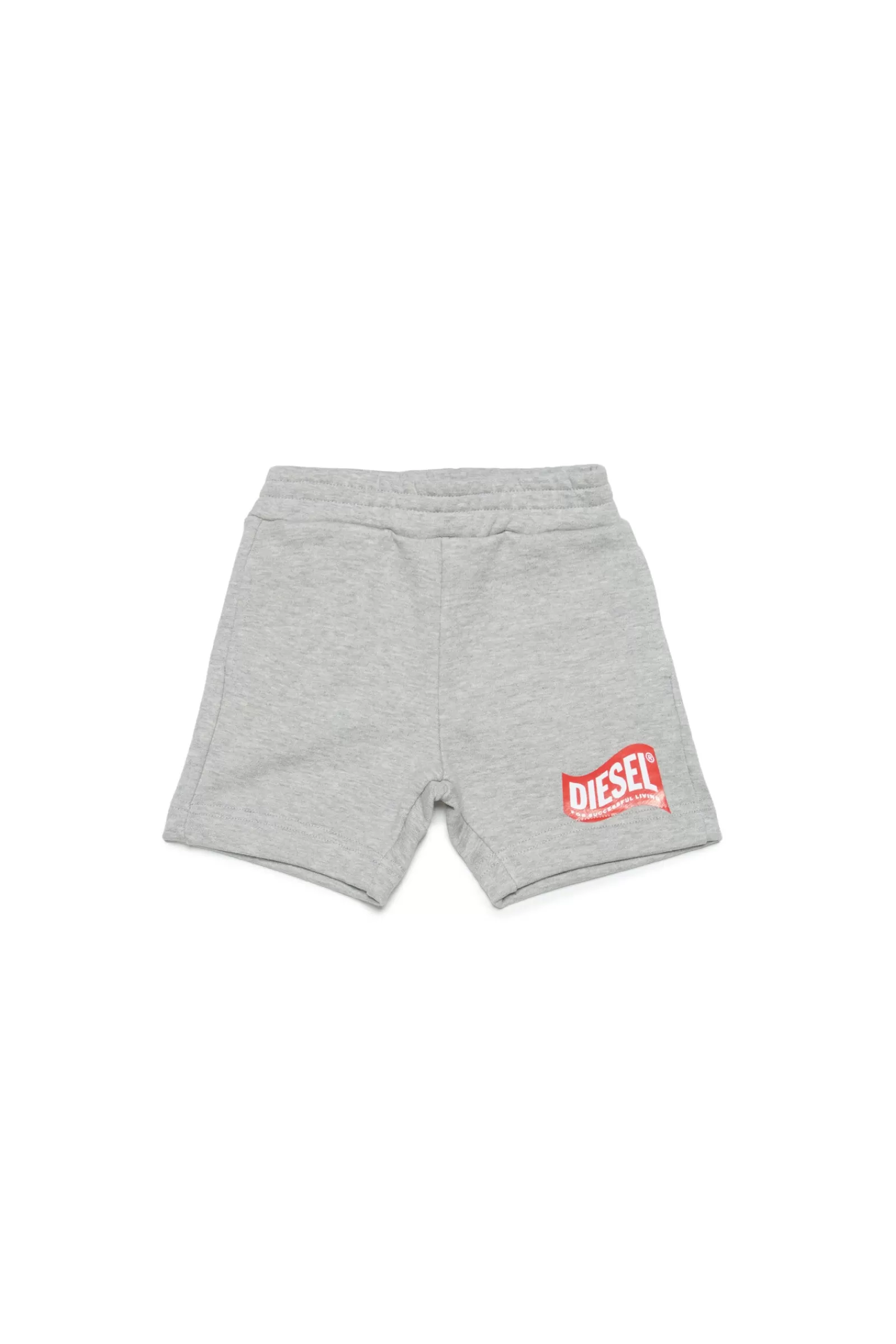 Pantaloni E Shorts<DIESEL Shorts Grigi In Cotone Con Logo In Versione  Nuovo Grigio Melange