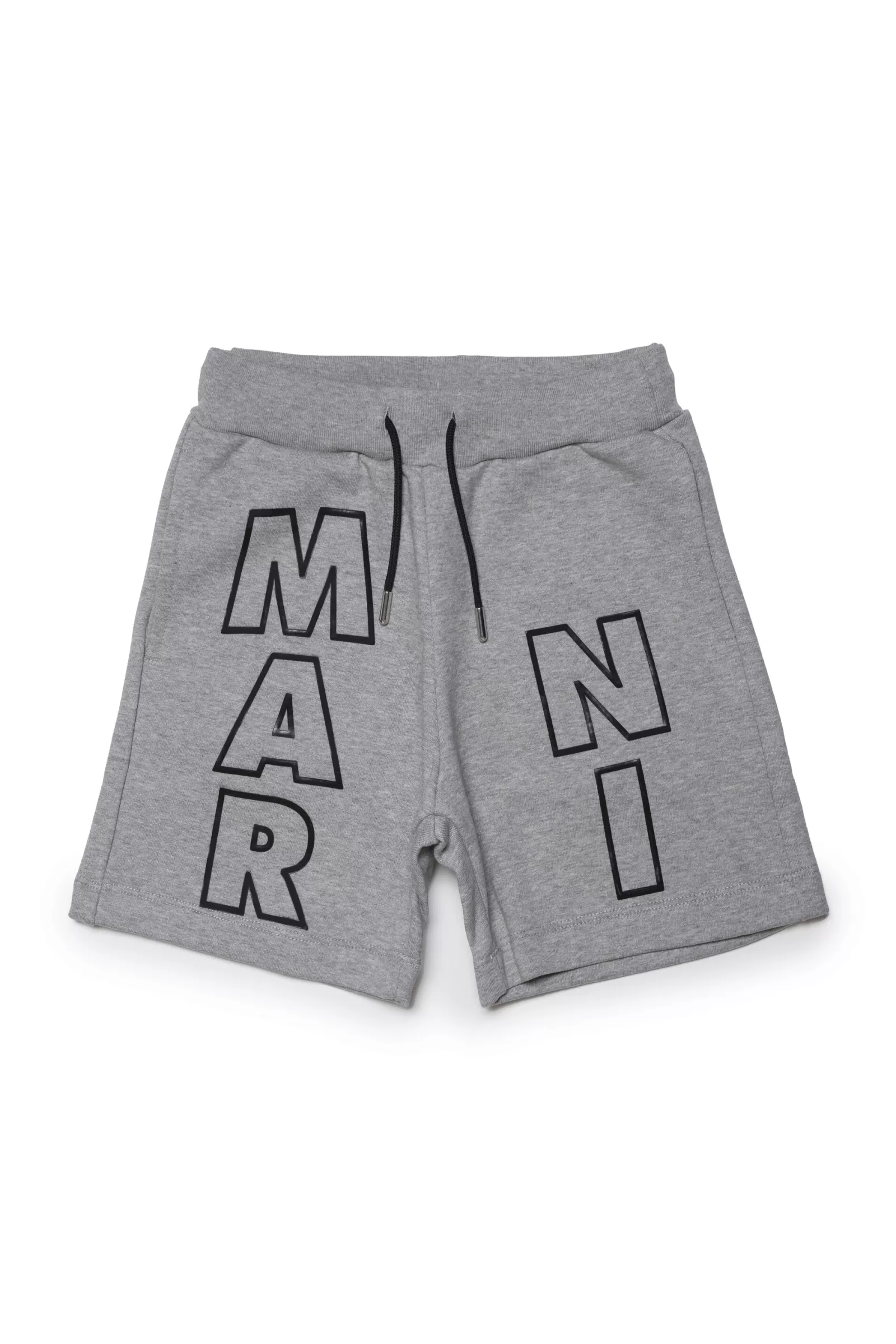 Gonne E Shorts<MARNI Shorts Grigi In Felpa Con Logo Displaced Grigio Inox Melange