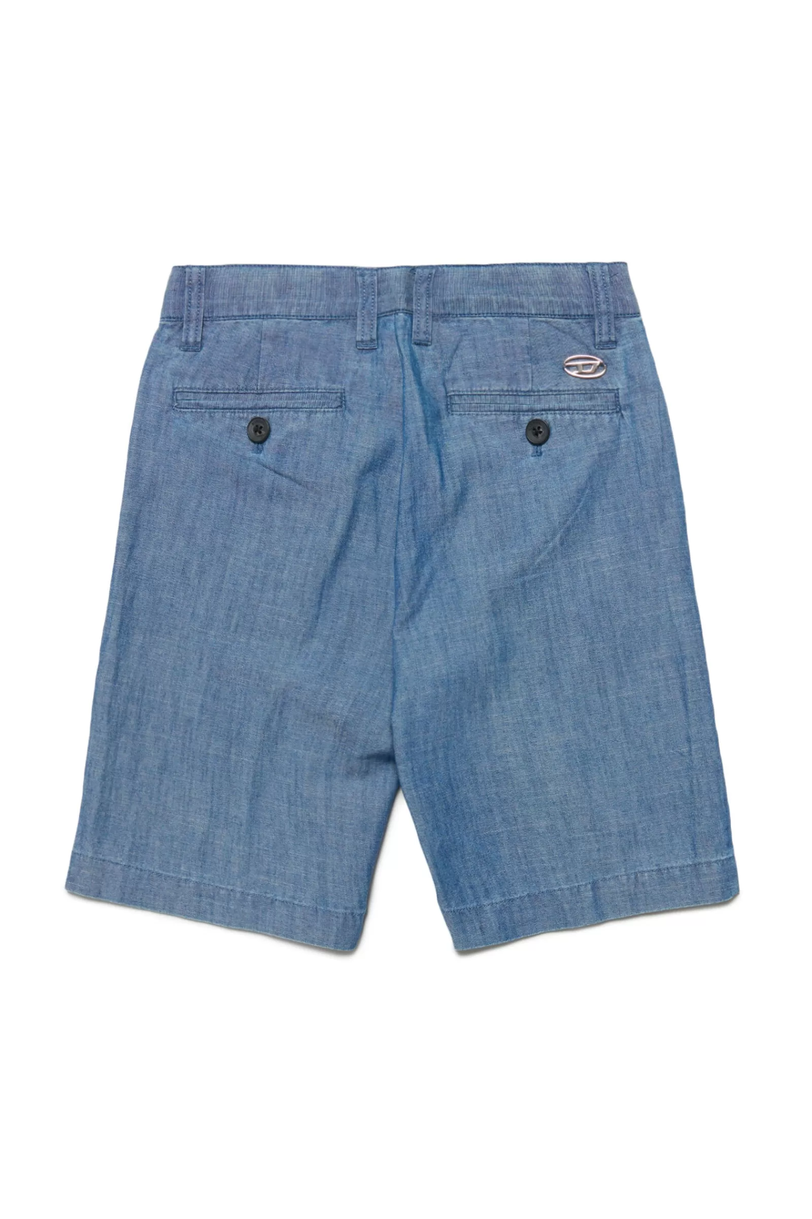 Pantaloni E Shorts<DIESEL Shorts In Chambray Blu Denim