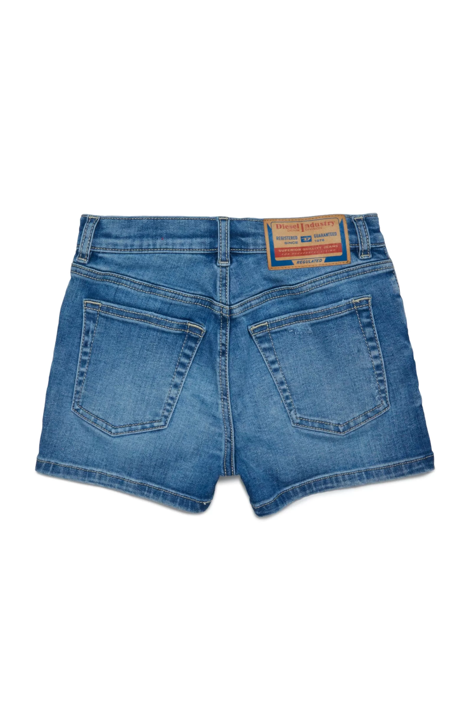 Gonne E Shorts<DIESEL Shorts In Denim Blu Effetto Used Blu Denim