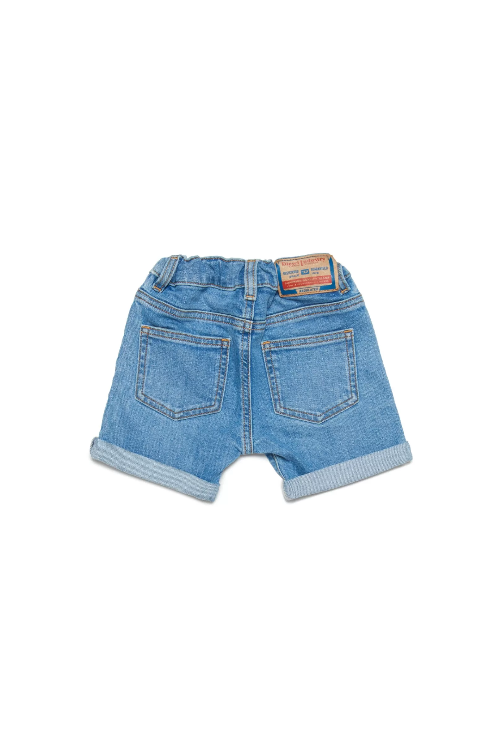 Pantaloni E Shorts<DIESEL Shorts In Denim Blu Elasticizzati Blu Denim