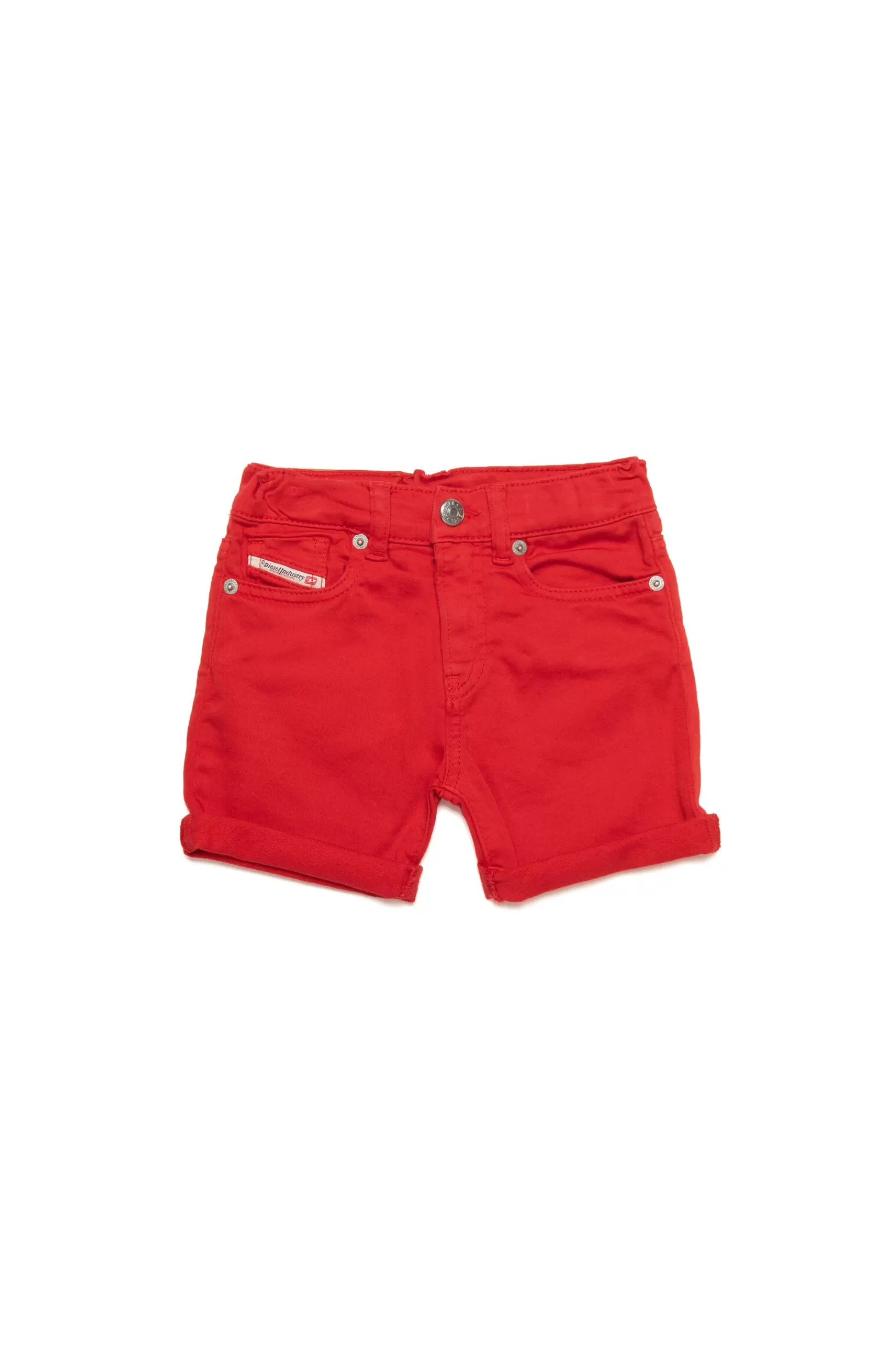 Pantaloni E Shorts<DIESEL Shorts In Denim Joggjeans® Rosso Rosso Garofano