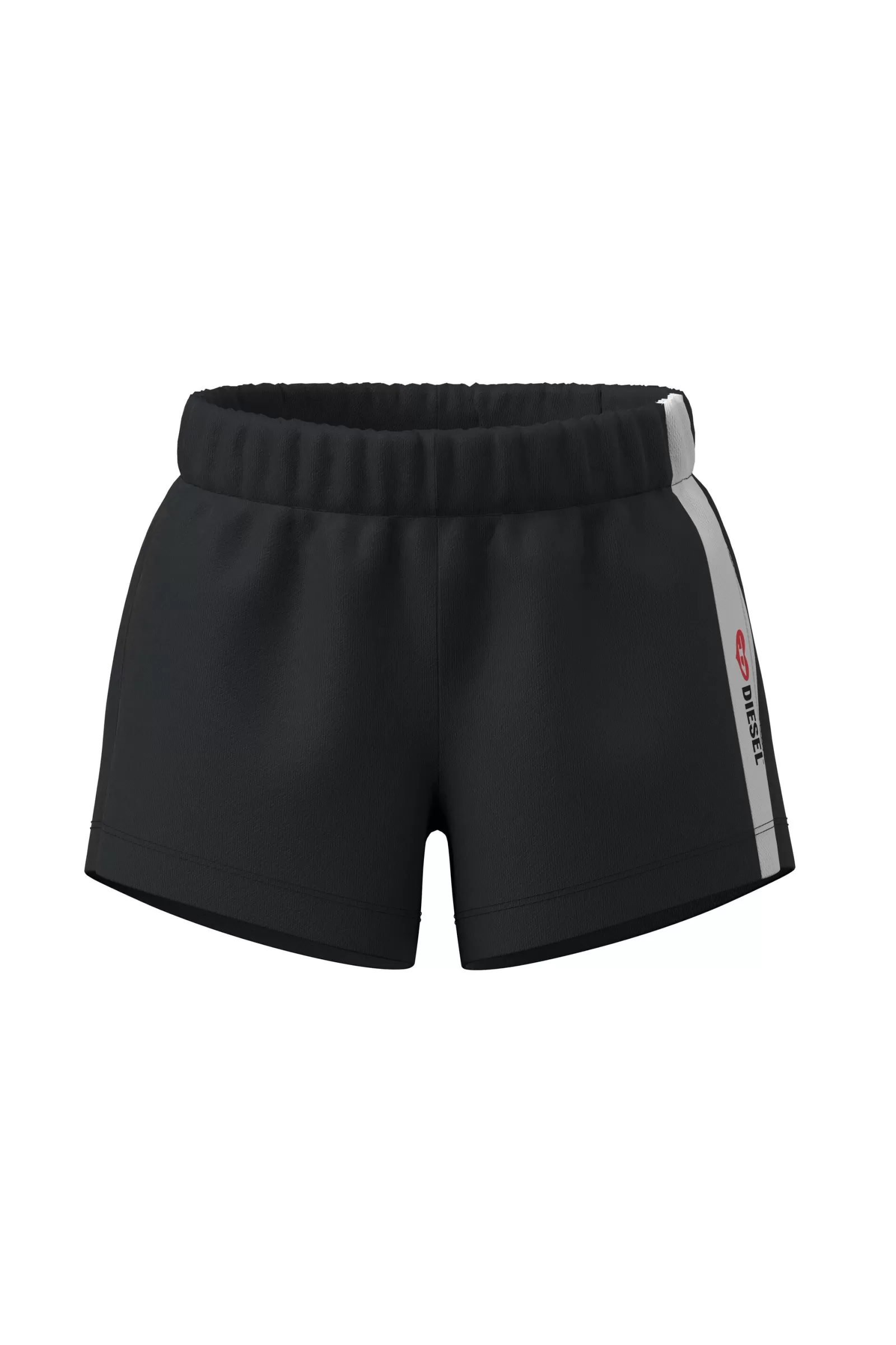 Gonne E Shorts<DIESEL Shorts In Felpa Con Banda Laterale Neri Nero