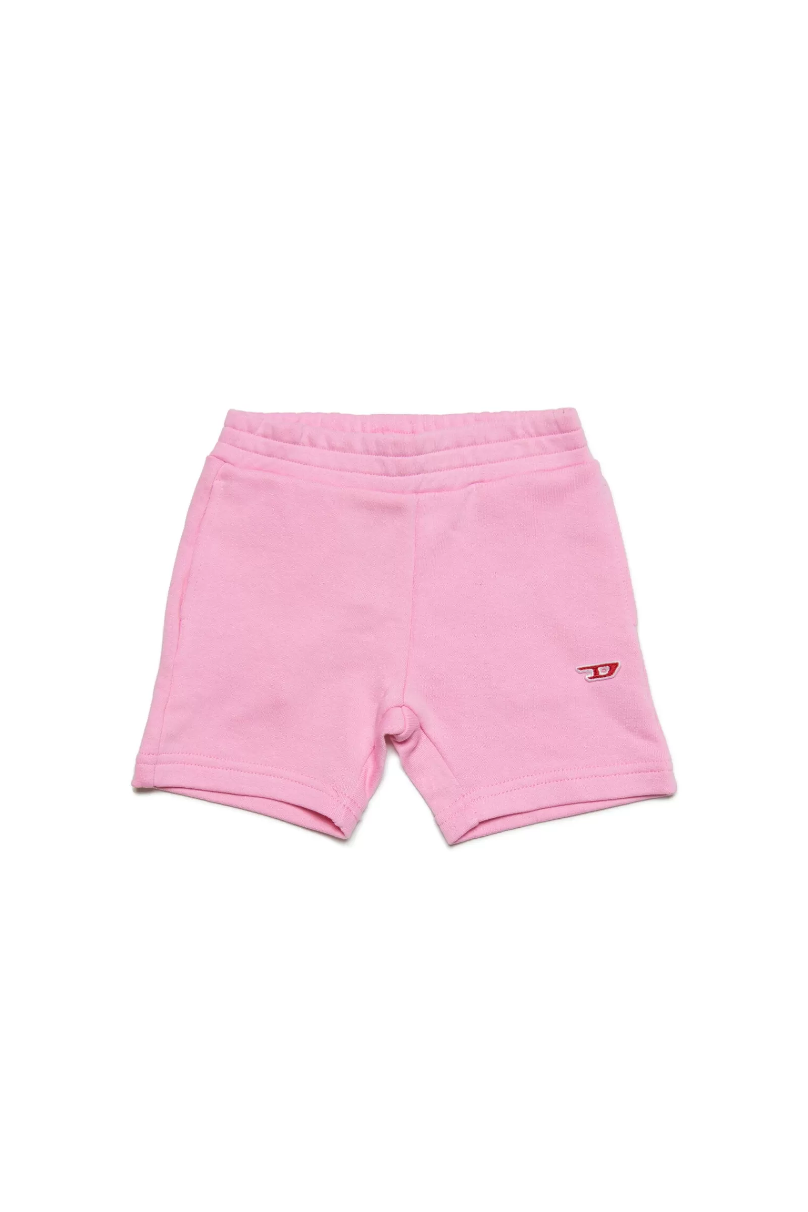 Pantaloni E Shorts<DIESEL Shorts In Felpa Con Logo D Rosa Pastello