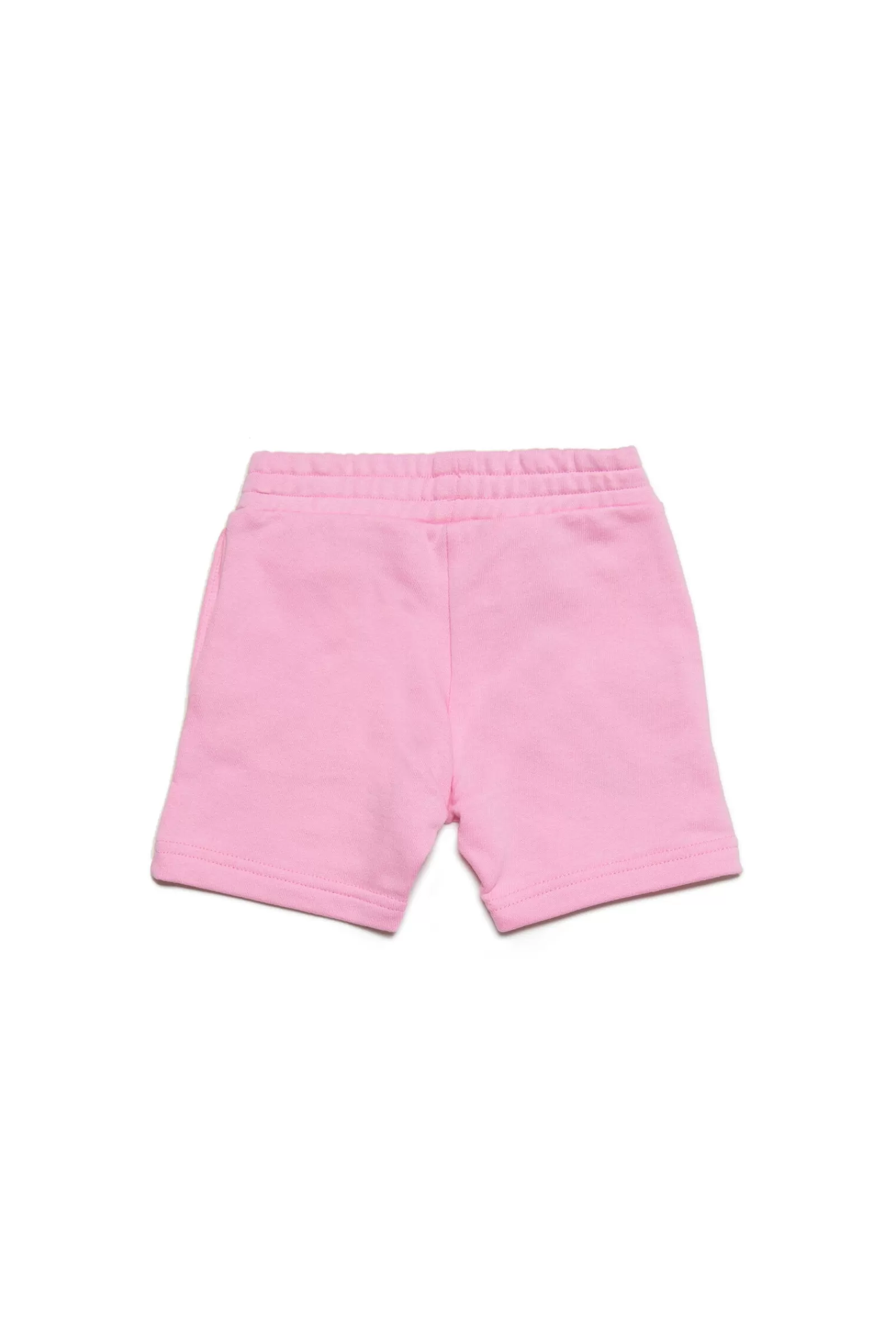 Pantaloni E Shorts<DIESEL Shorts In Felpa Con Logo D Rosa Pastello