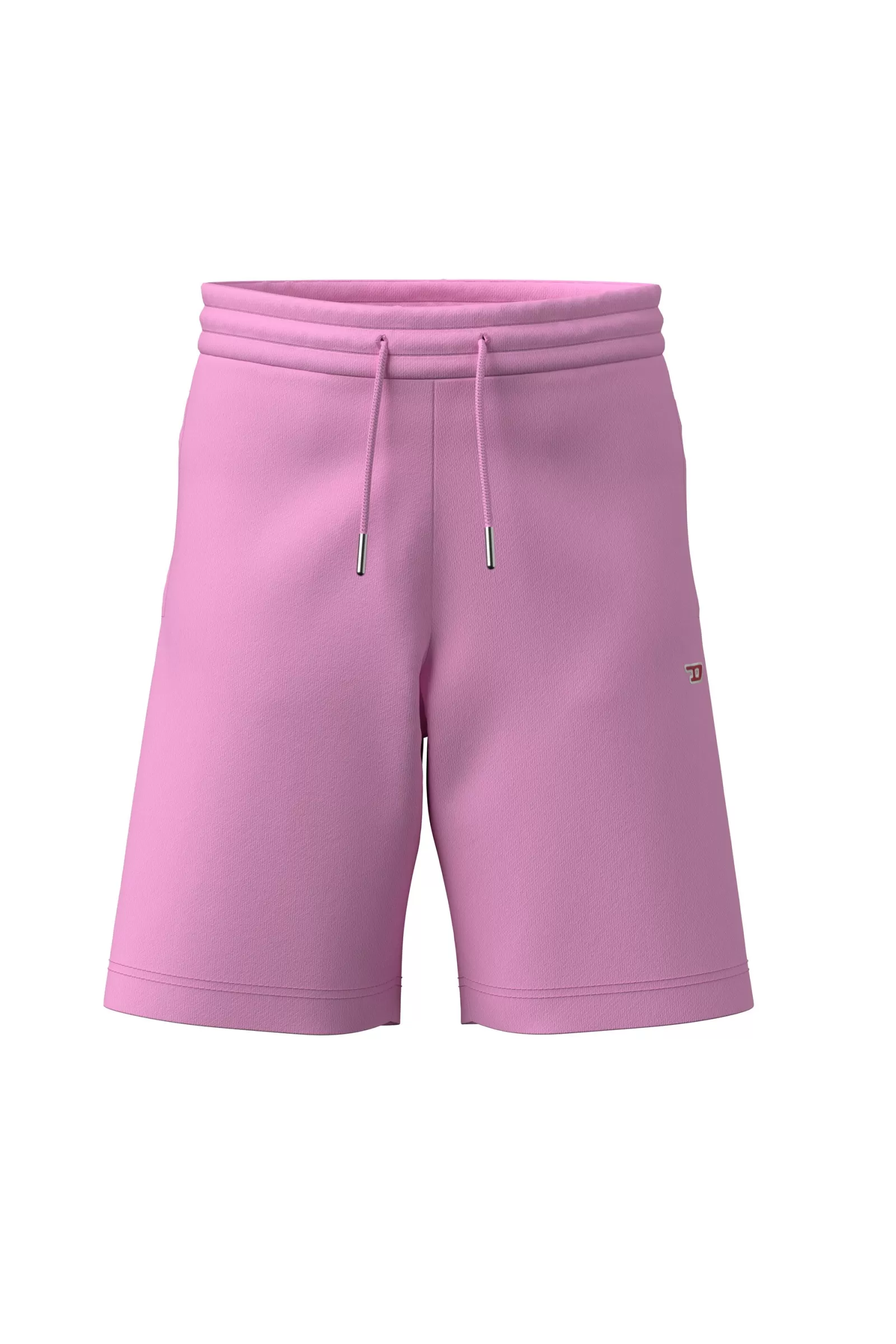 Gonne E Shorts<DIESEL Shorts In Felpa Con Logo Ricamato Rosa Pastello