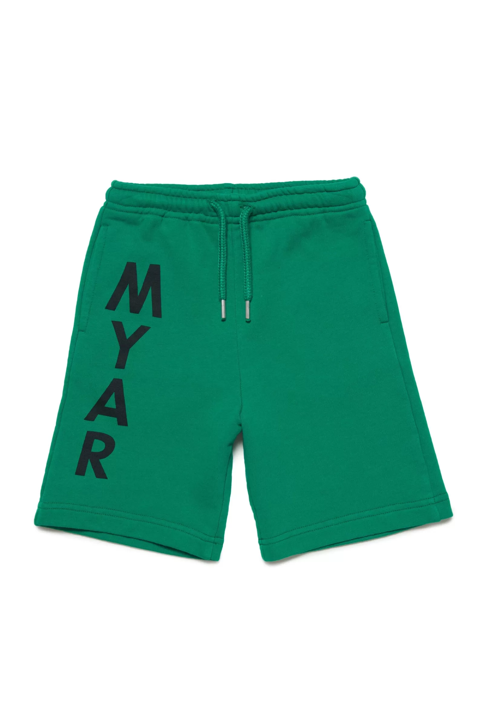 Gonne E Shorts<MYAR Shorts In Felpa Deadstock Verde Con Logo Verticale Verde Smeraldo