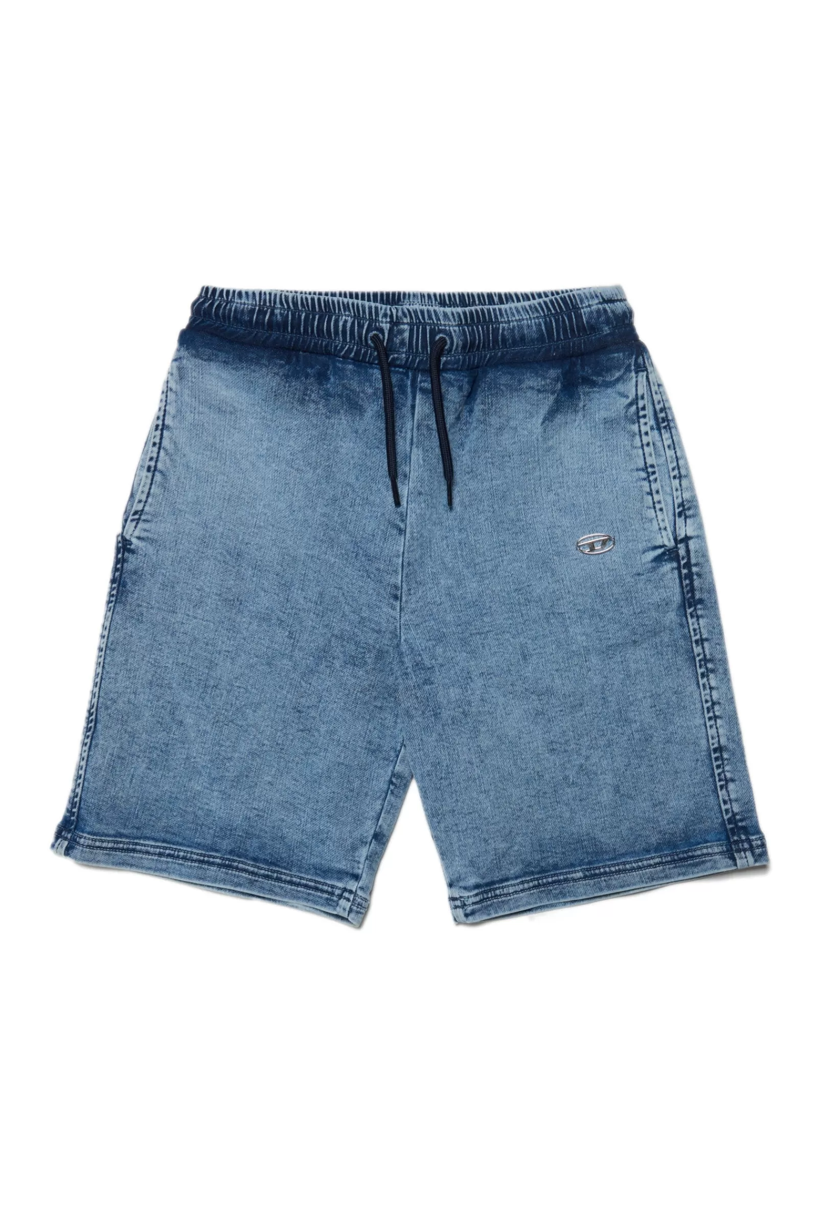 Pantaloni E Shorts<DIESEL Shorts In Joggjeans® Blu Chiaro Trattato Blu Denim