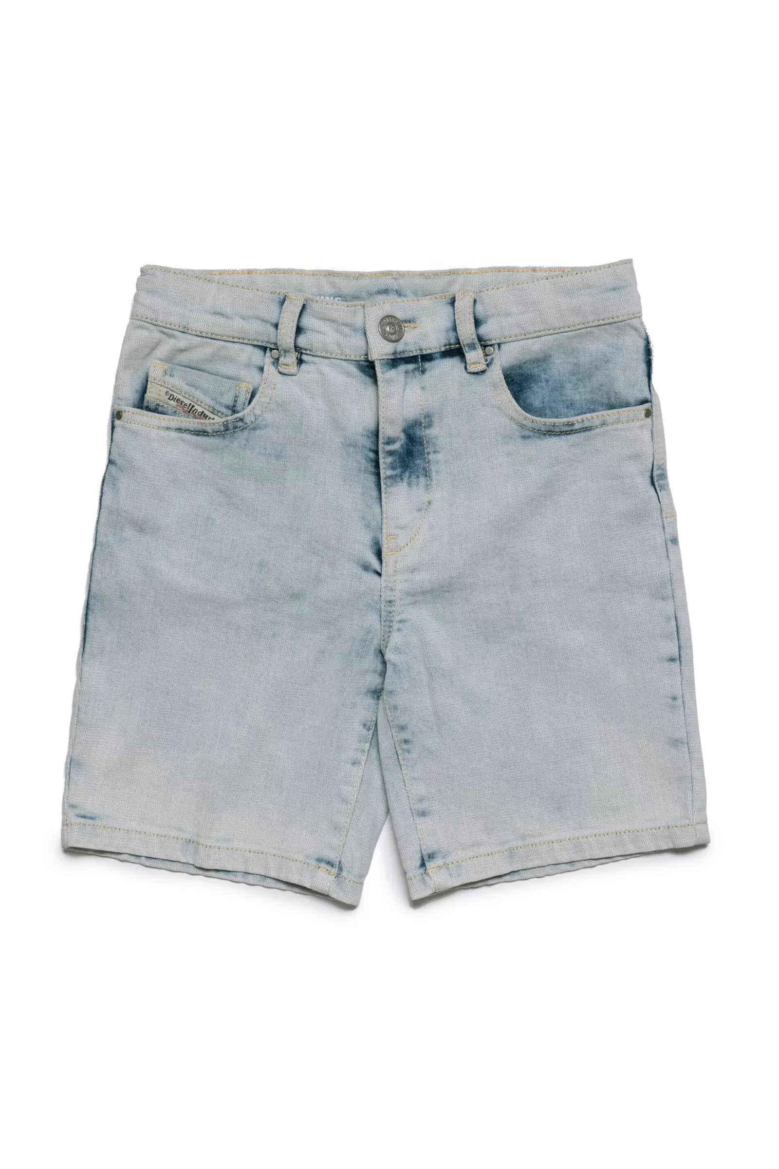 Pantaloni E Shorts<DIESEL Shorts In Joggjeans® Effetto Sbiadito Blu Denim