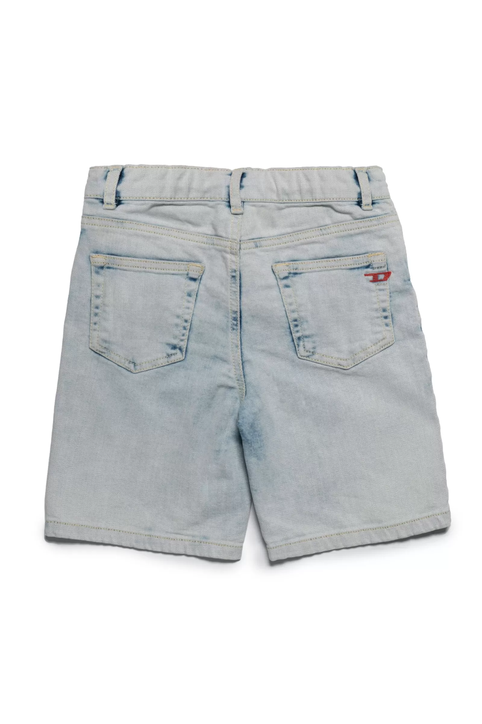 Pantaloni E Shorts<DIESEL Shorts In Joggjeans® Effetto Sbiadito Blu Denim