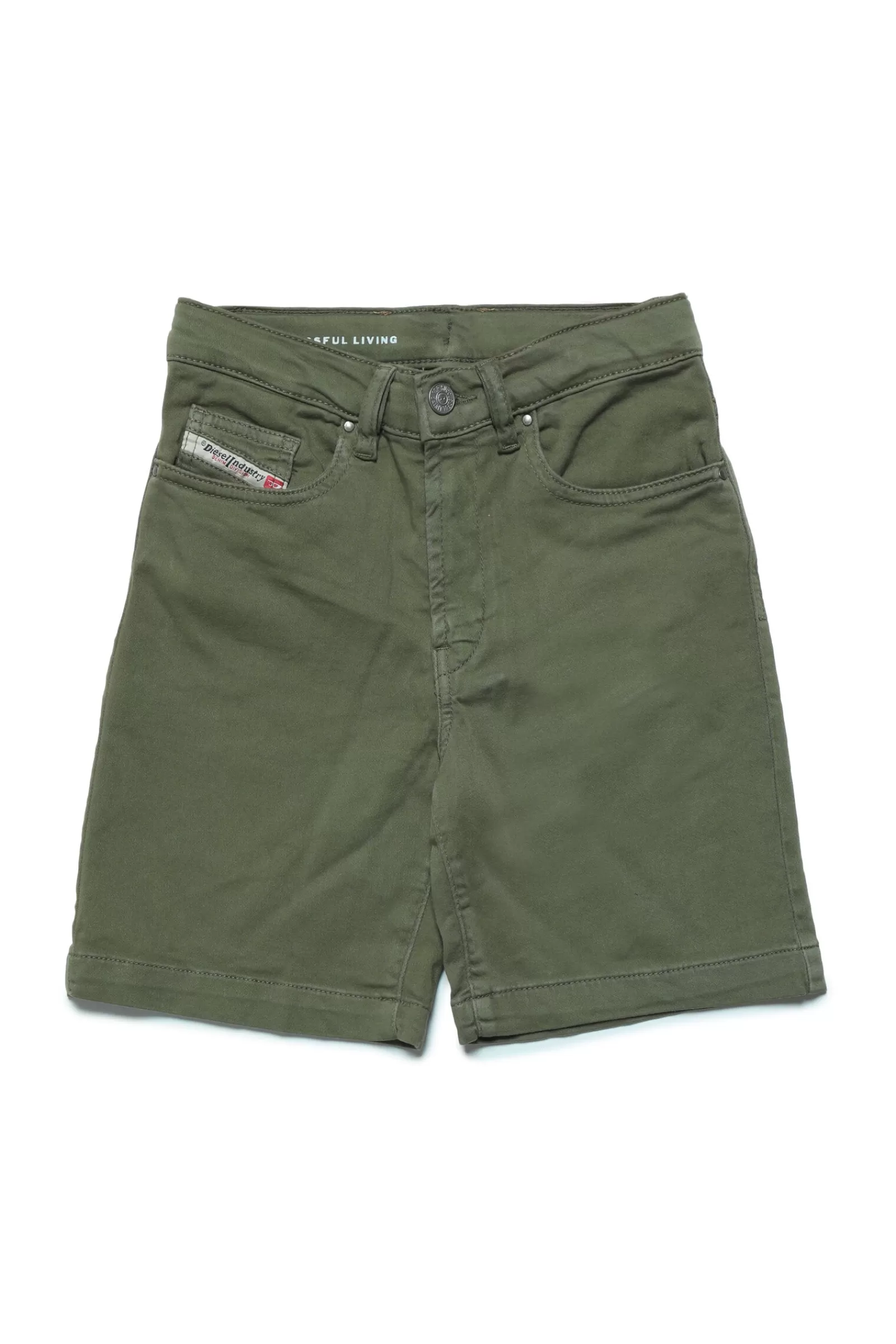 Pantaloni E Shorts<DIESEL Shorts In Joggjeans® Verde Militare Oliva Polvere