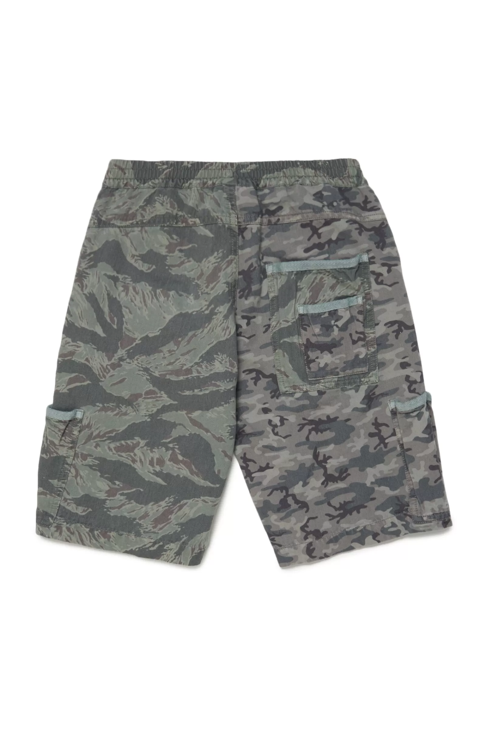 Pantaloni E Shorts<DIESEL Shorts Modello Cargo Con Mix Di Camouflage Oliva Polvere