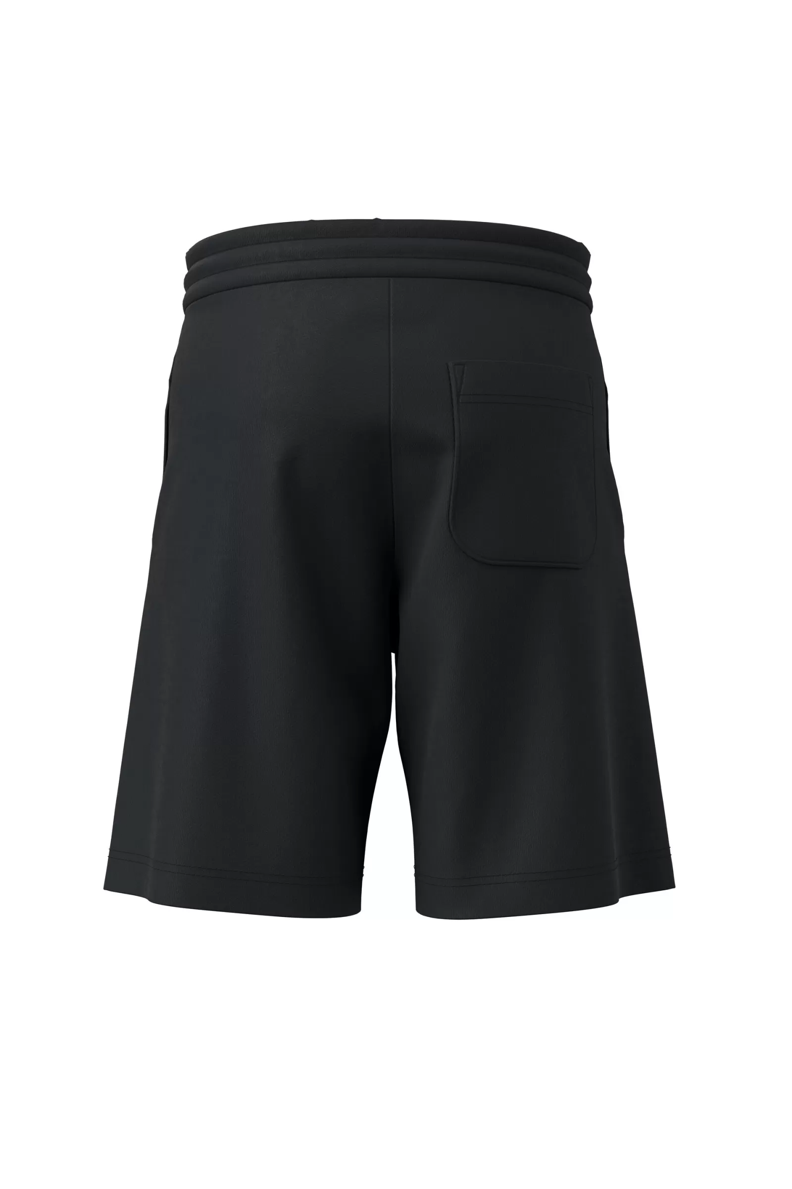 Gonne E Shorts<DIESEL Shorts Neri In Felpa Con Logo Ricamato Nero