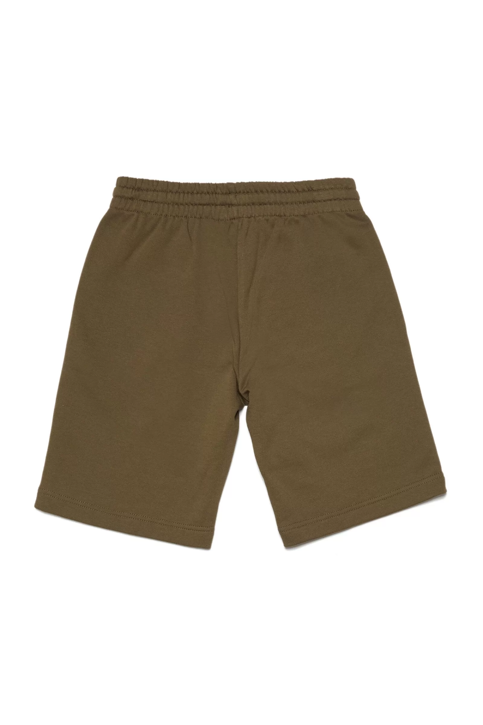 Pantaloni E Shorts<N°21 Shorts Verde Militare In Felpa Con Logo Verde Oliva Scuro