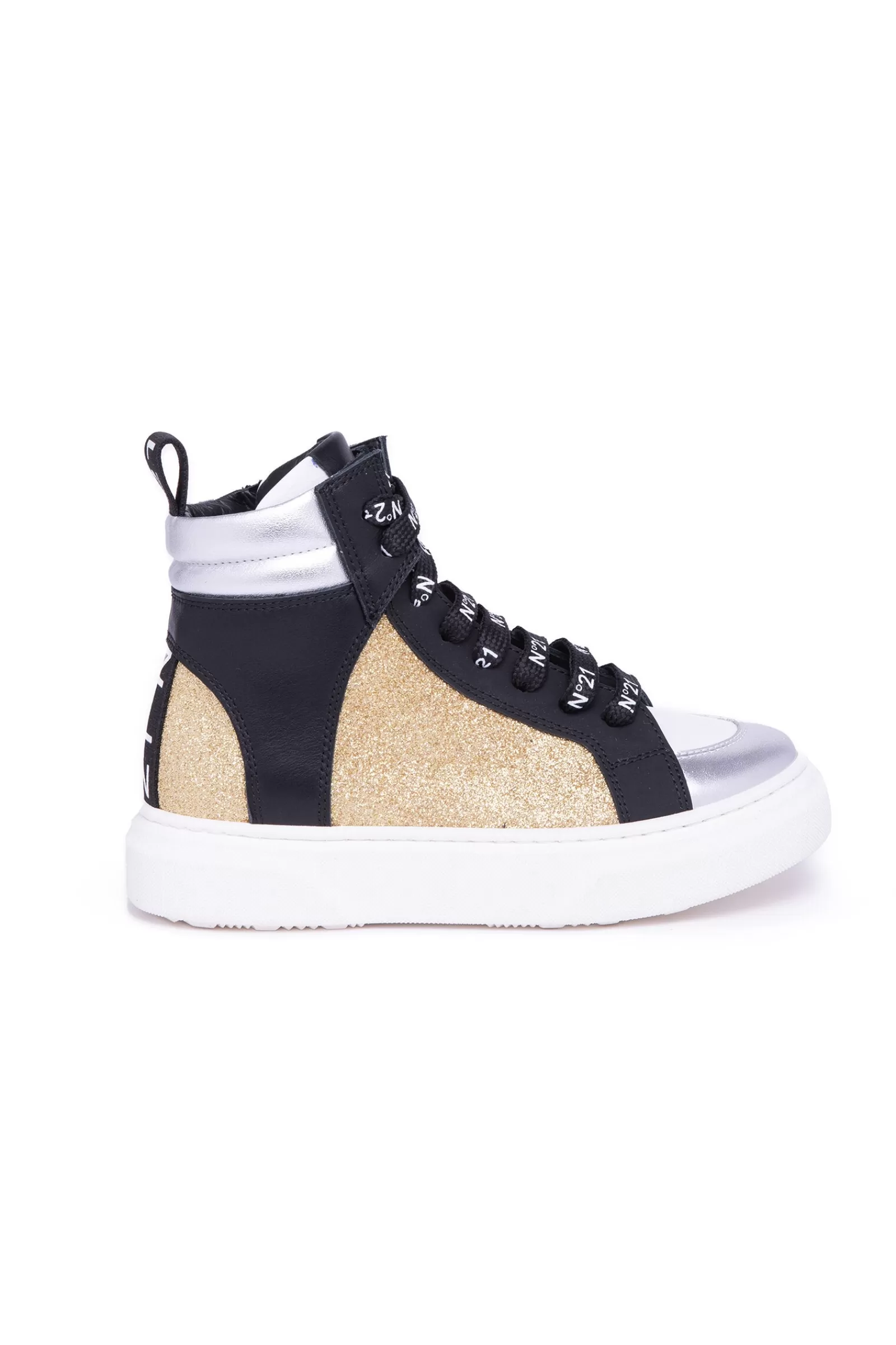 Sneakers<N°21 Sneakers Alte Glitterate Oro