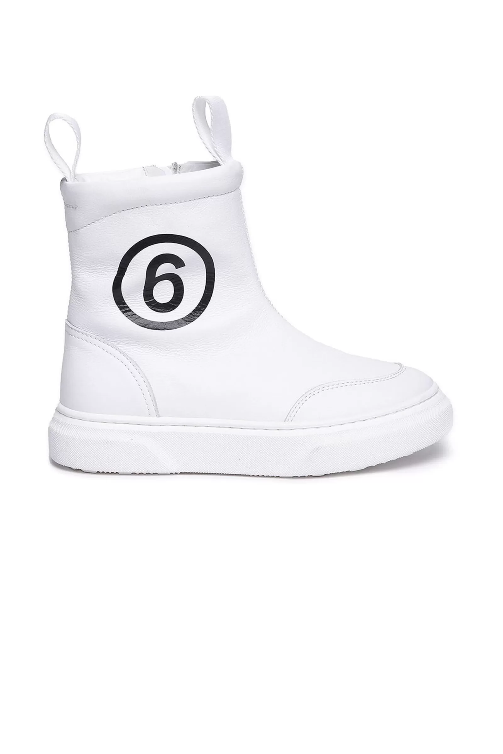 Stivali E Anfibi<MM6 MAISON MARGIELA Stivaletti Con Logo Bianco