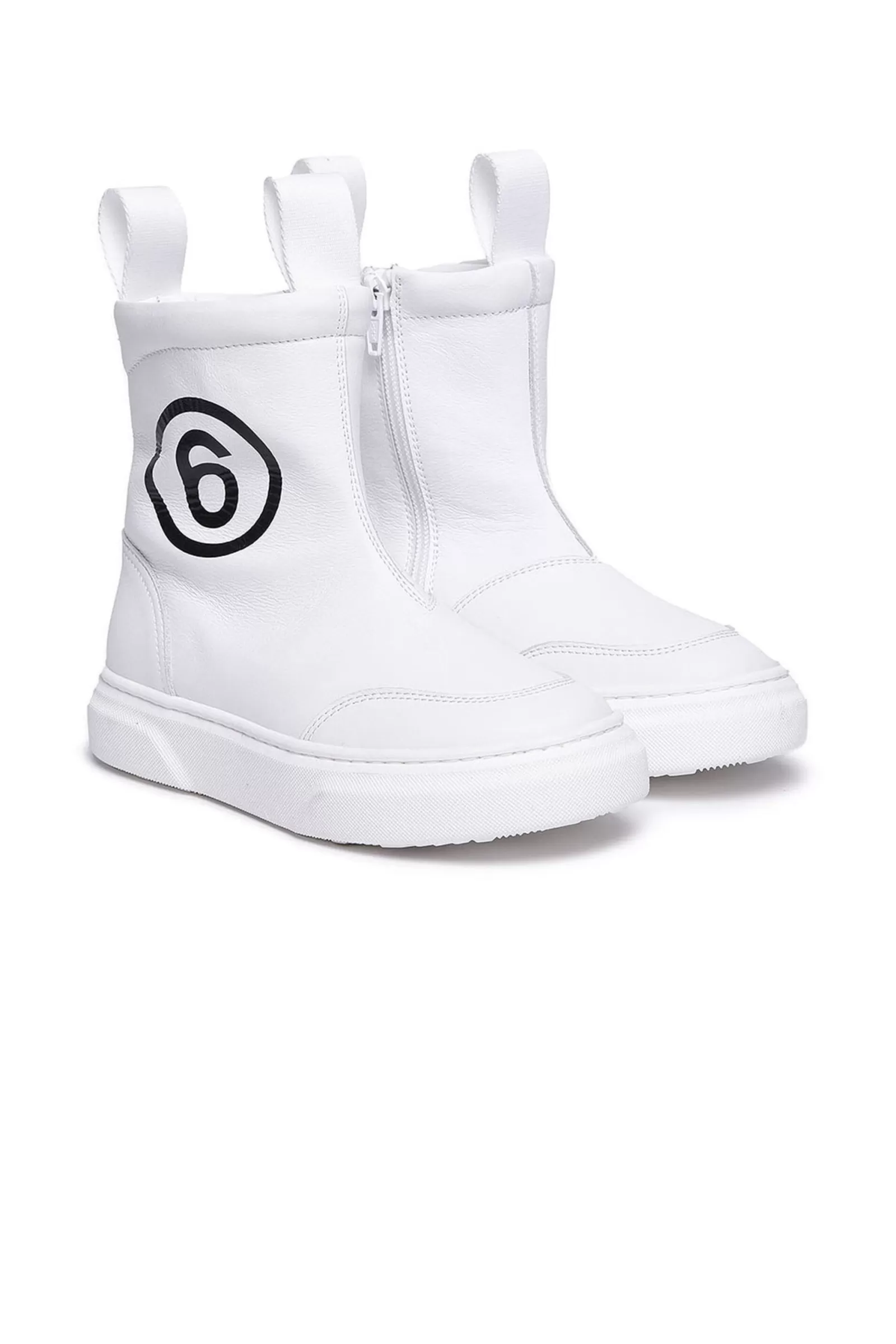 Stivali E Anfibi<MM6 MAISON MARGIELA Stivaletti Con Logo Bianco