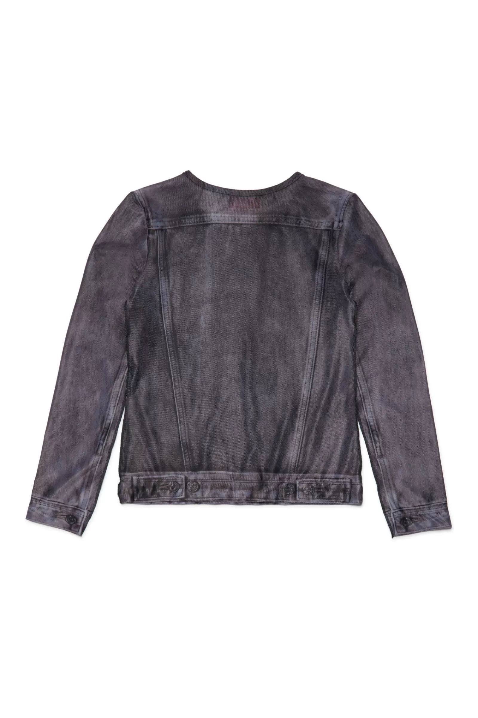 T-Shirt<DIESEL Top Con Stampa Digitale Denim Nero