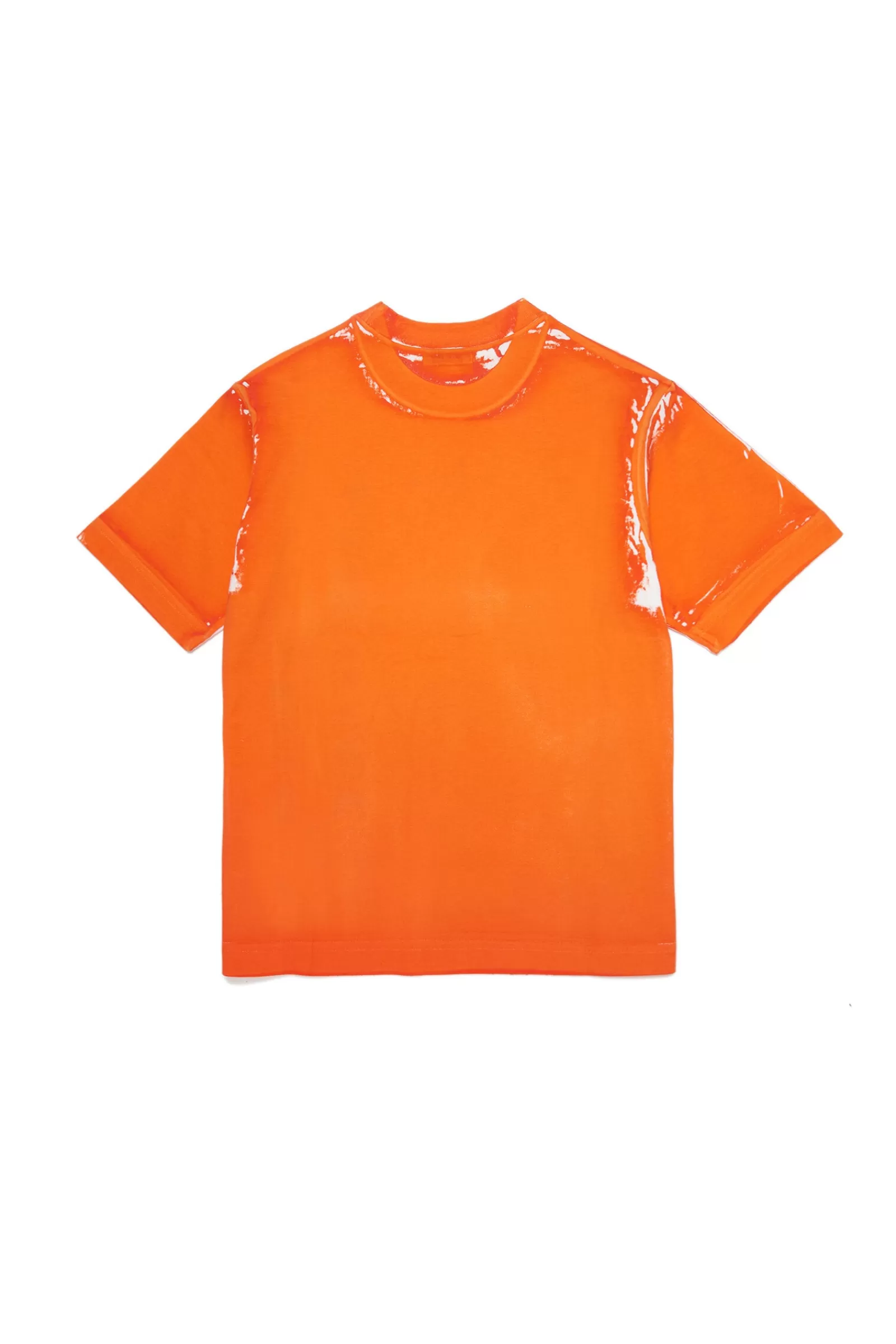 T-Shirt<N°21 T-Shirt Arancione Fluo In Jersey Con Stampa Skate Arancione Acceso