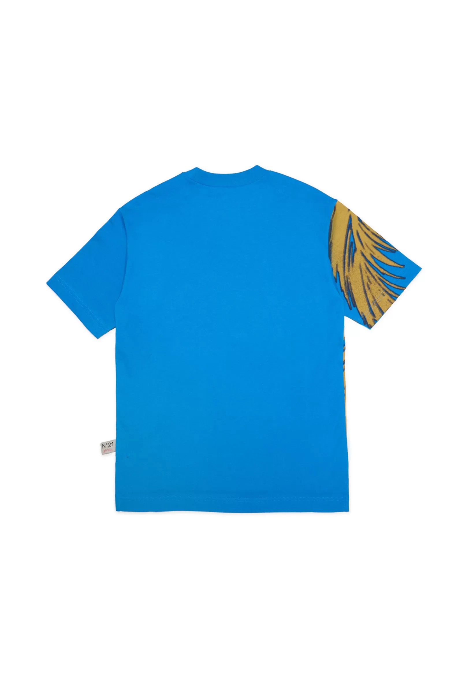 T-Shirt<N°21 T-Shirt Azzurra In Jersey Con Stampa Summer Blue Chiaro