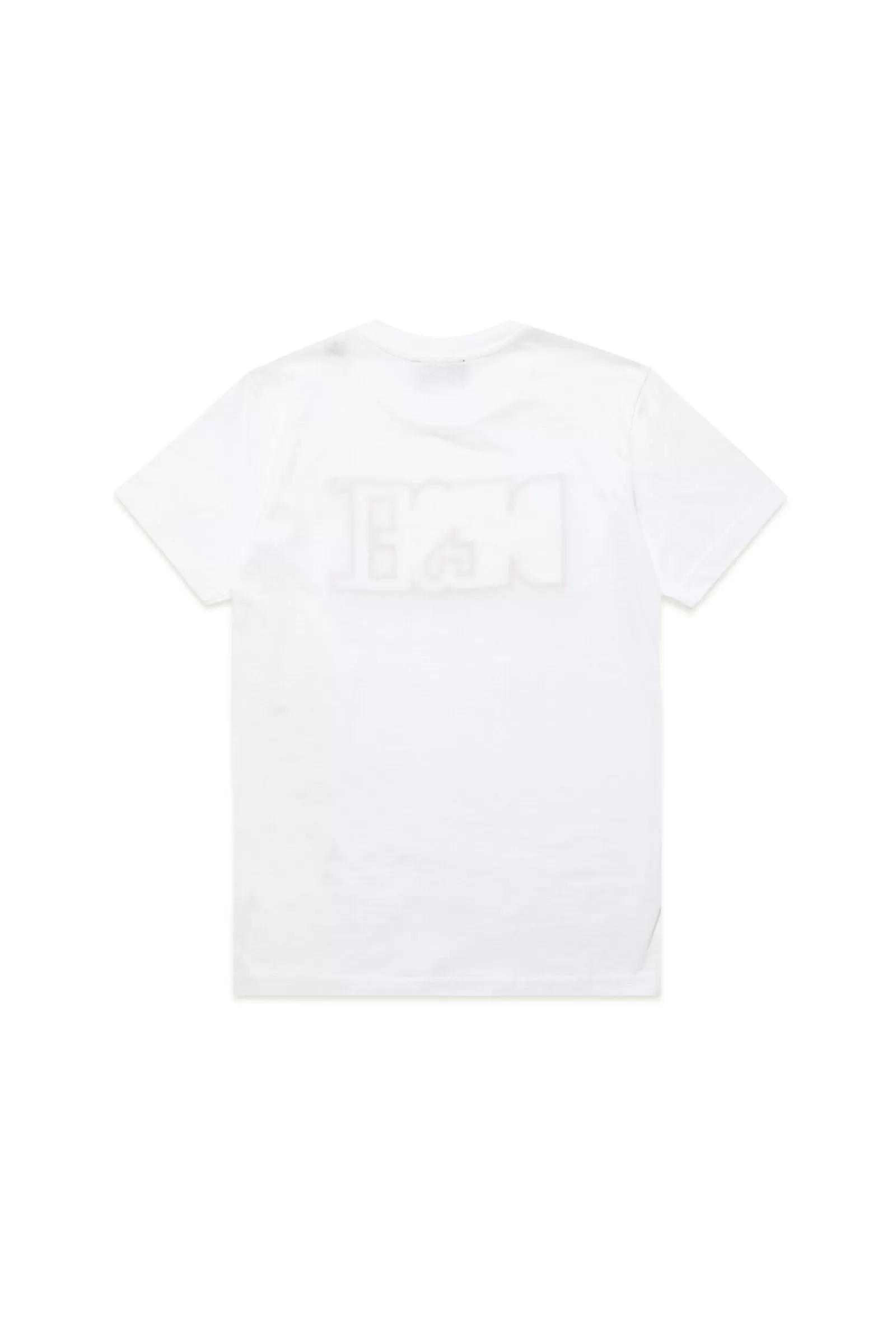 T-Shirt<DIESEL T-Shirt Bianca Con Applicazione Logo Bianco