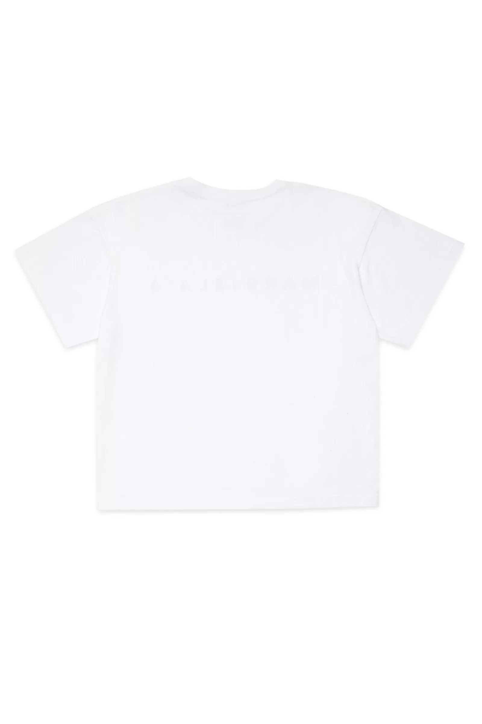 T-Shirt<MM6 MAISON MARGIELA T-Shirt Bianca In Jersey Con Logo Minimal Bianco