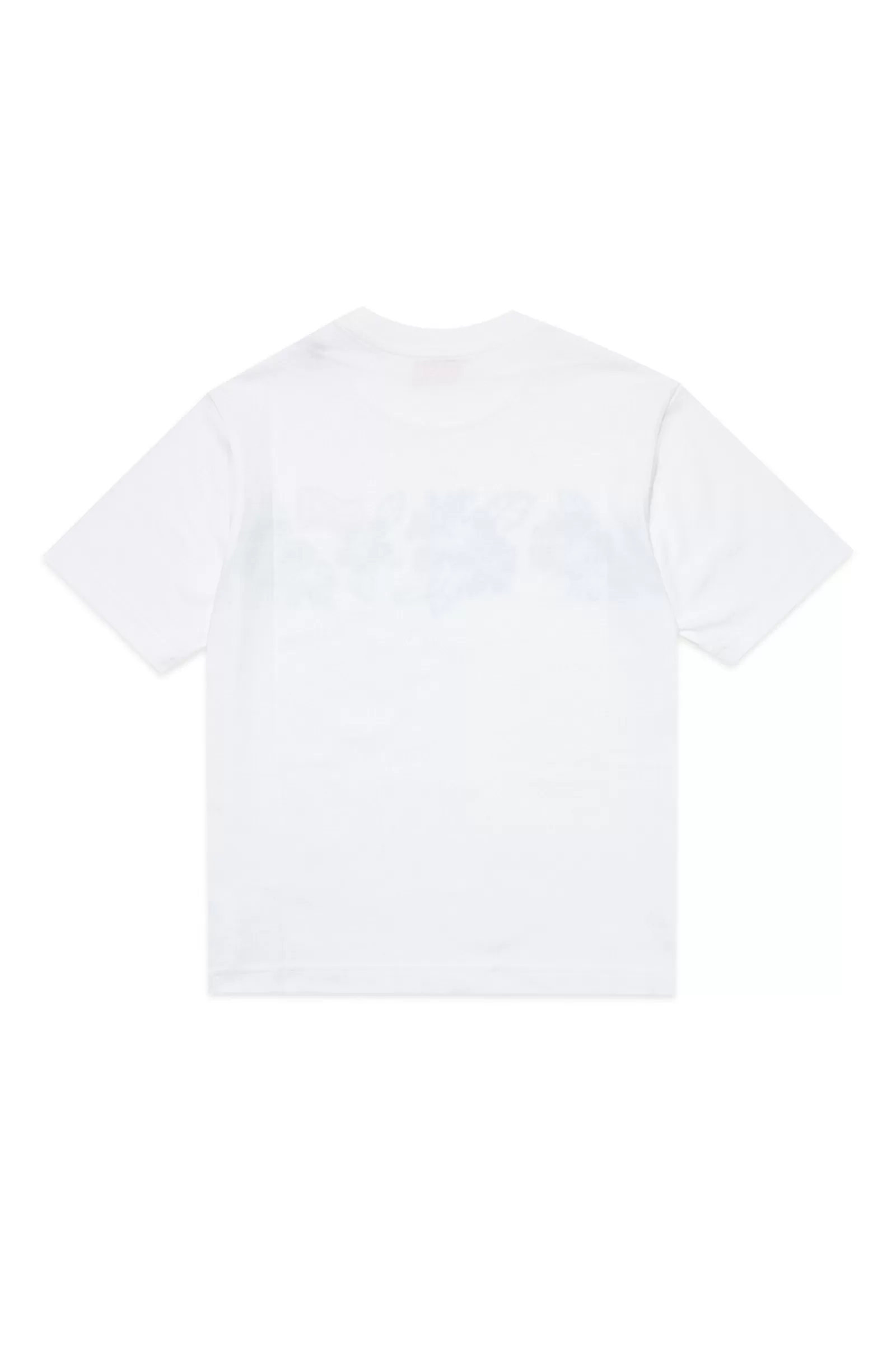 T-Shirt<DIESEL T-Shirt Bianca In Jersey Con Stampa Floreale Bianco