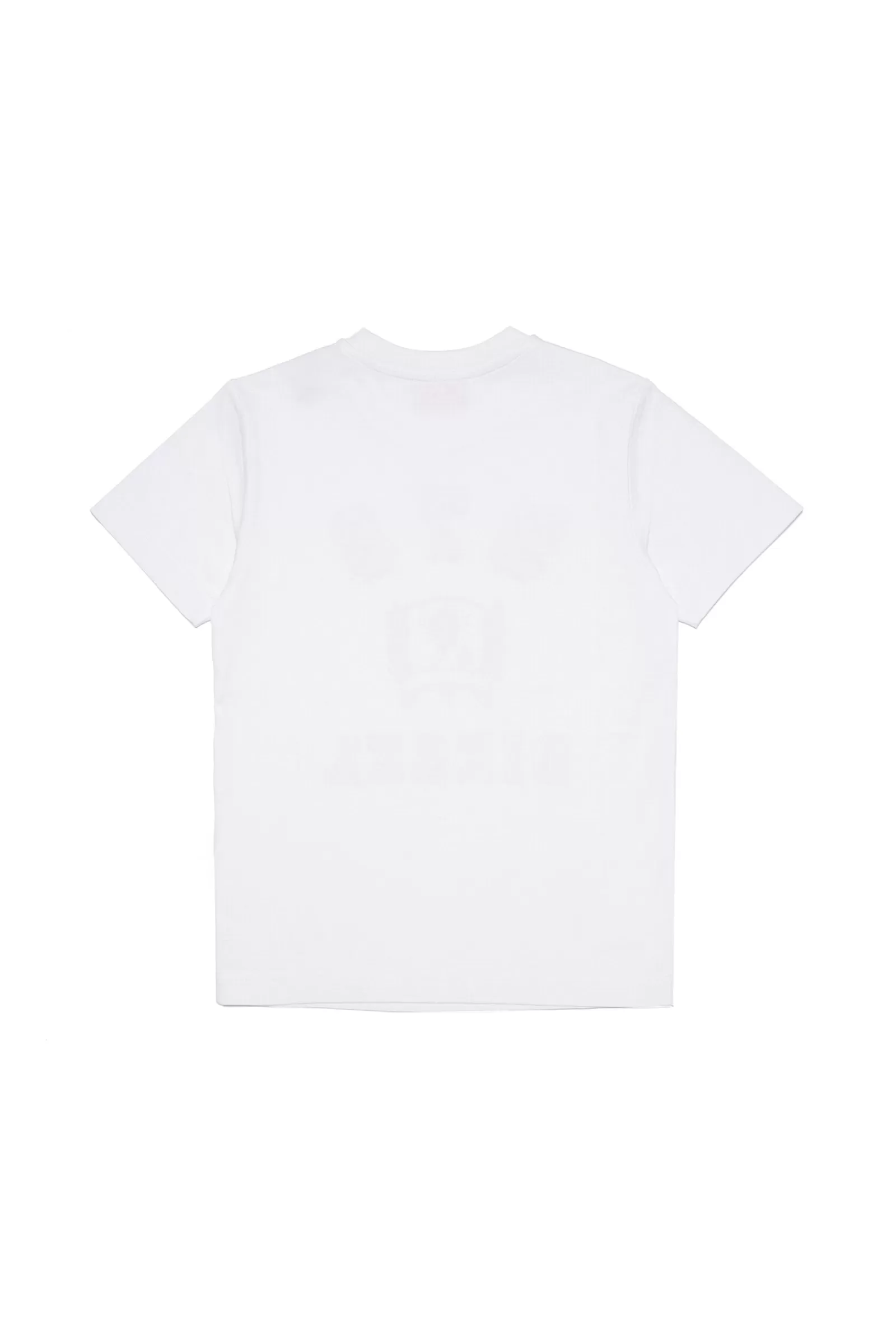 T-Shirt<DIESEL T-Shirt Bianca In Jersey Con Stemma E Logo Bianco