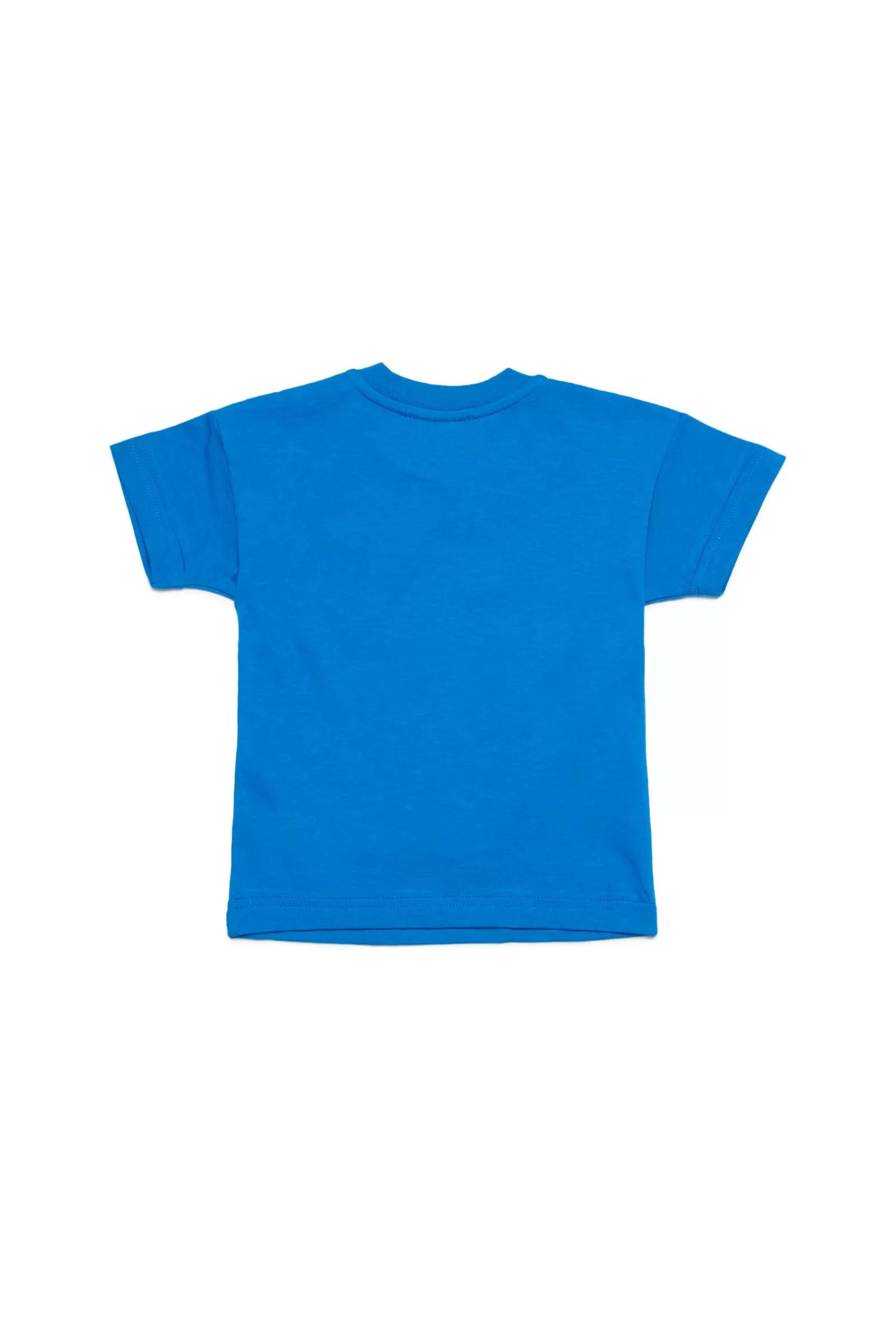 T-Shirt<DIESEL T-Shirt Blu In Jersey Con Applicazione Logo D Blu Principessa