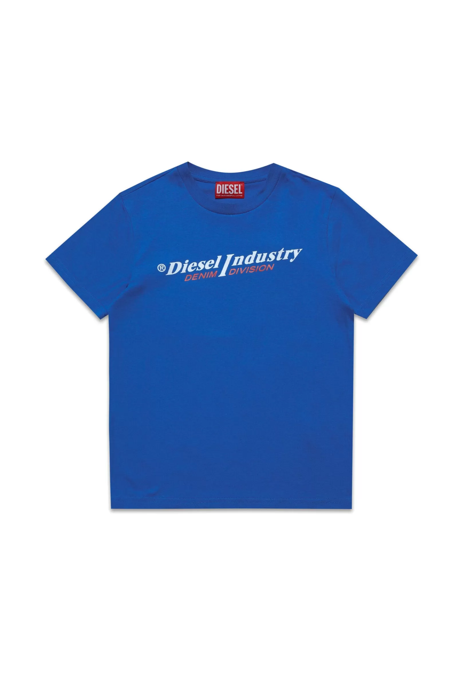 T-Shirt<DIESEL T-Shirt Blu In Jersey Con Logo Blu Principessa