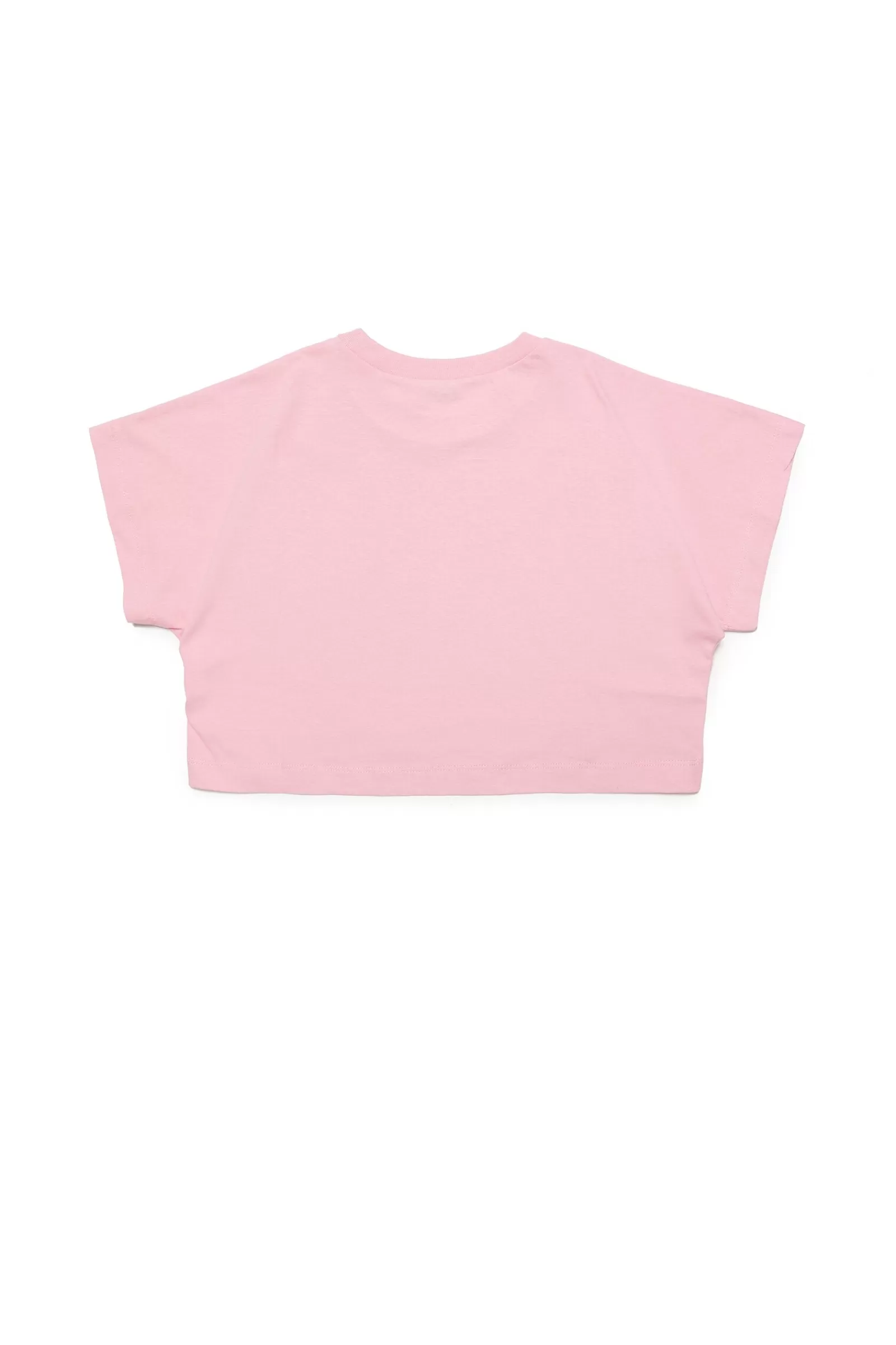 T-Shirt<N°21 T-Shirt Crop Girocollo In Jersey Con Logo Rosa Caramella