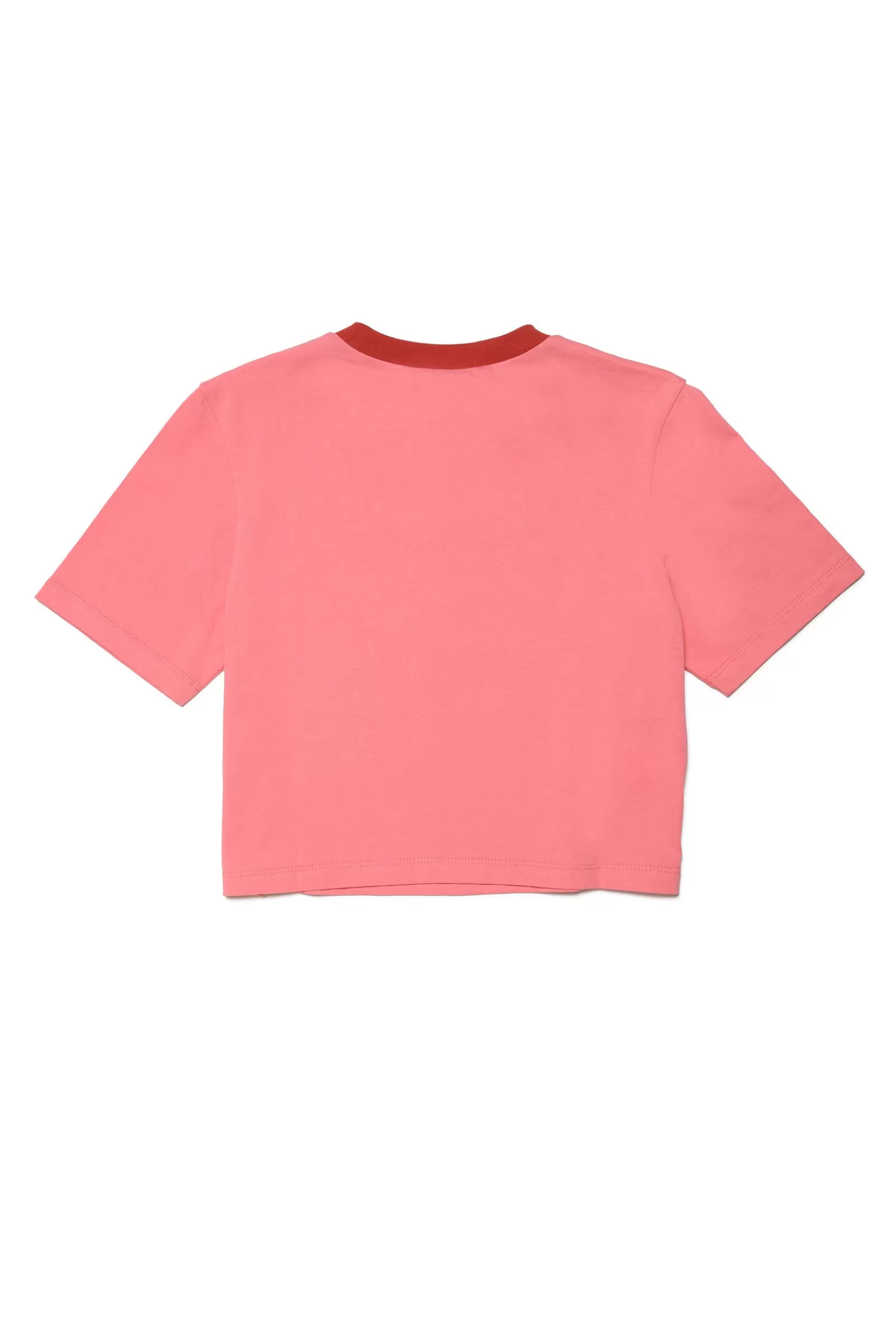 T-Shirt<MARNI T-Shirt Crop Girocollo In Jersey Con Logo Rosa Caramella