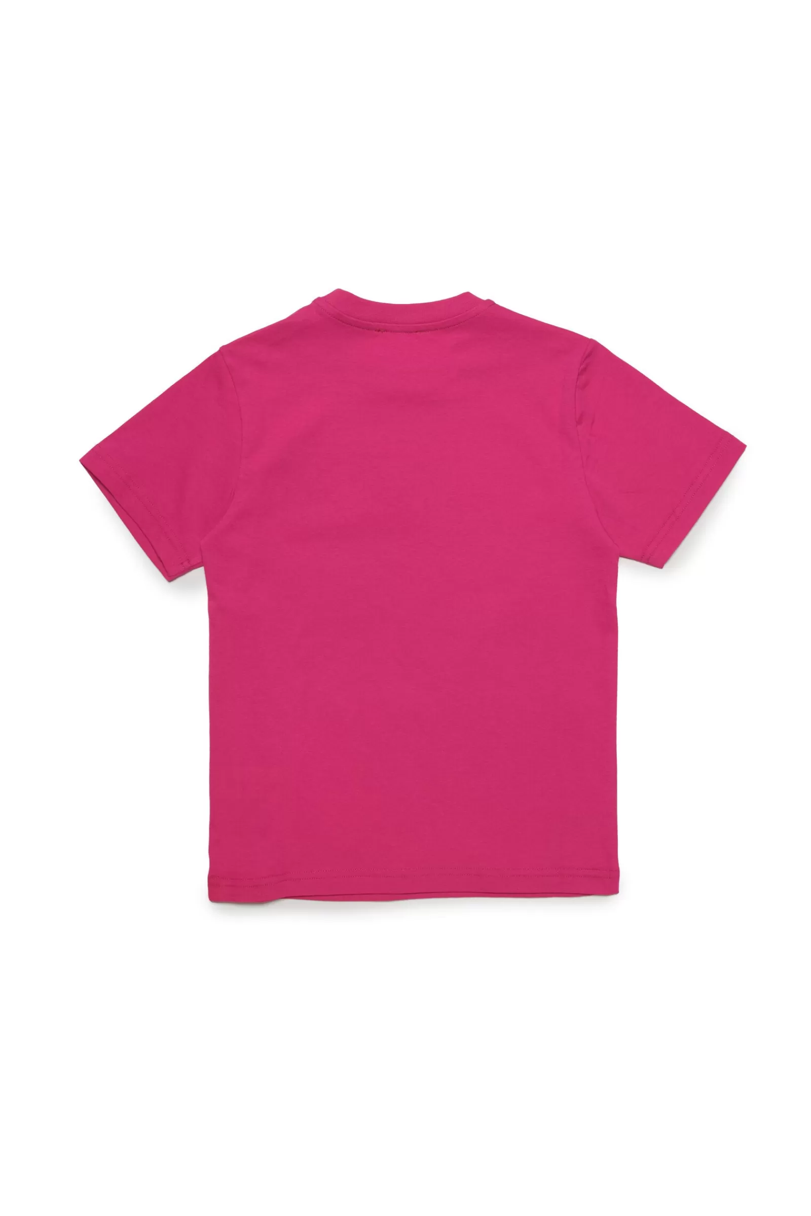 T-Shirt<DIESEL T-Shirt Fucsia Con Logo Double Rosa Intenso