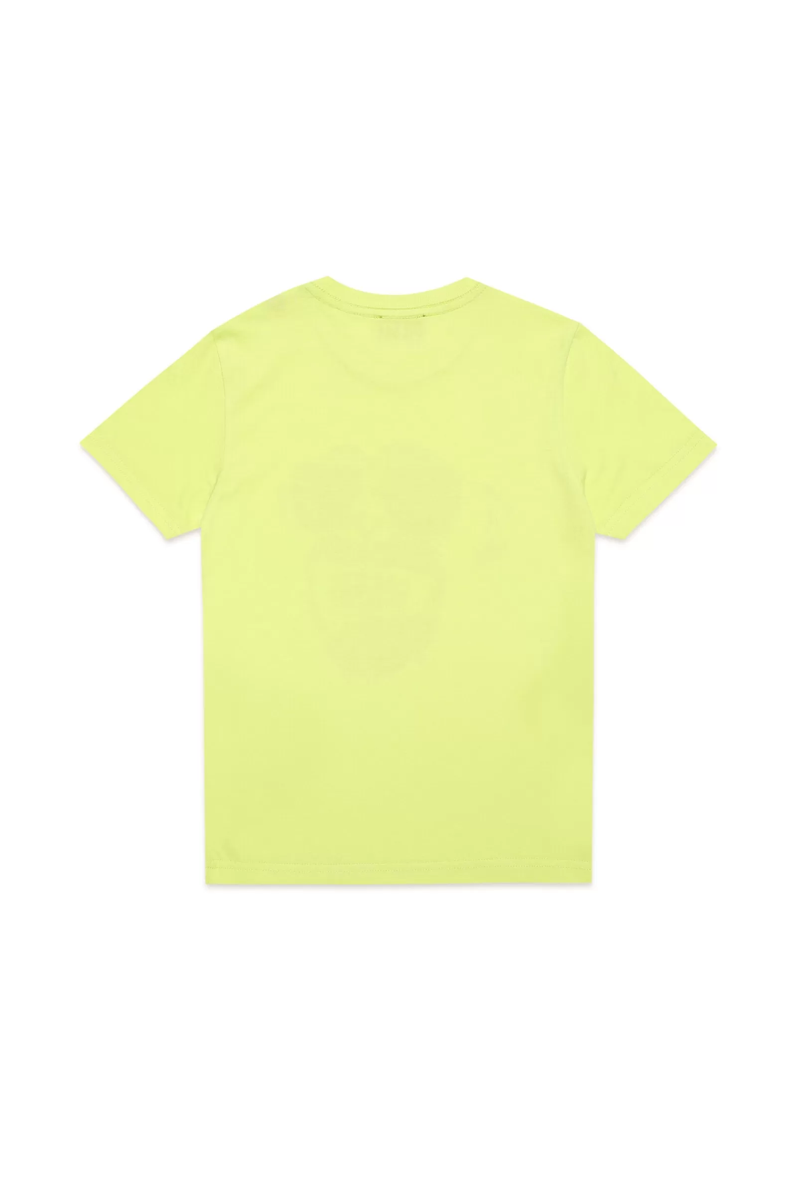 T-Shirt<DIESEL T-Shirt Gialla Con Stampa Monkey Effetto Metallizzato Giallo Limone