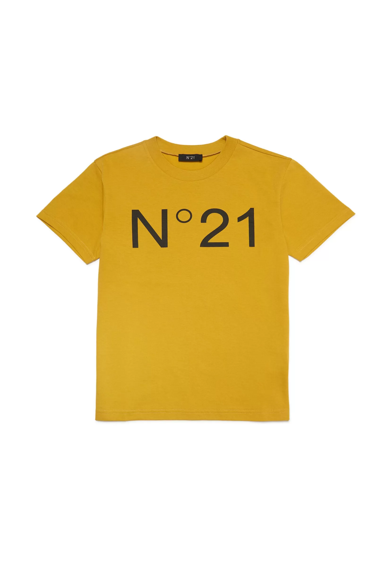 T-Shirt<N°21 T-Shirt Gialla In Jersey Con Logo Giallo Mostarda