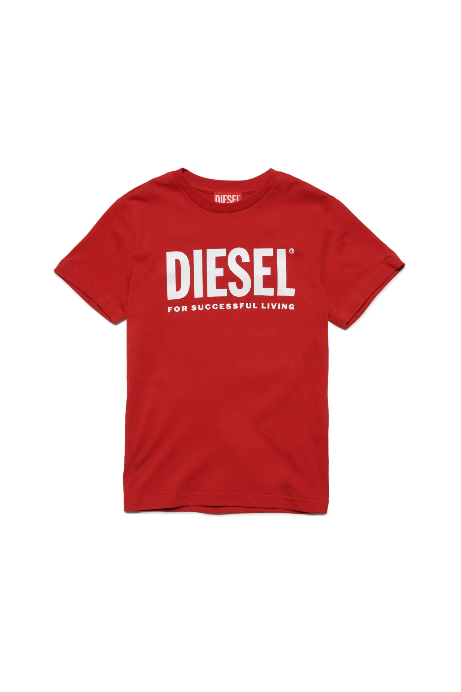 T-Shirt<DIESEL T-Shirt Girocollo In Jersey Con Logo Rosso