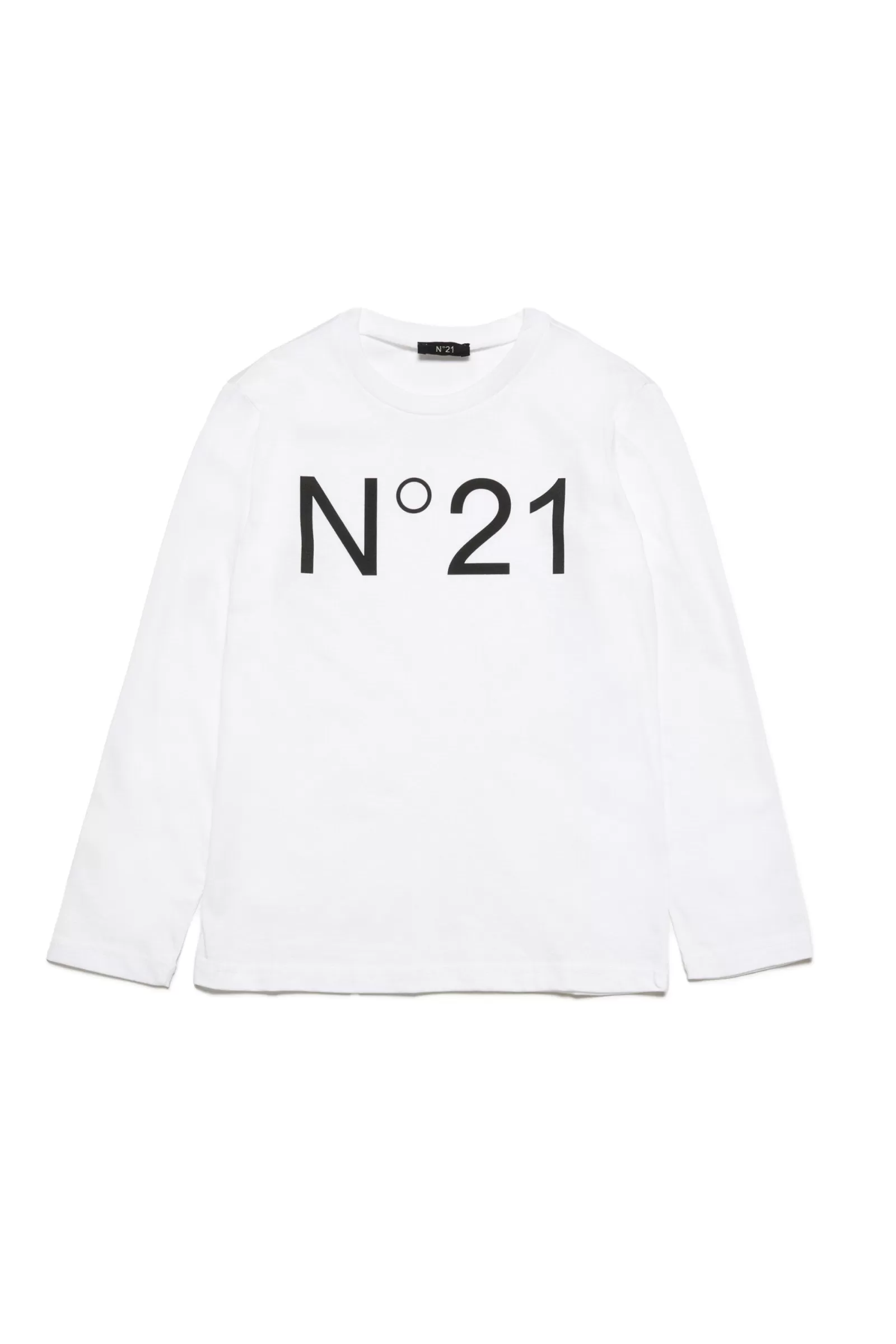 T-Shirt<N°21 T-Shirt Girocollo In Jersey Con Logo Bianco