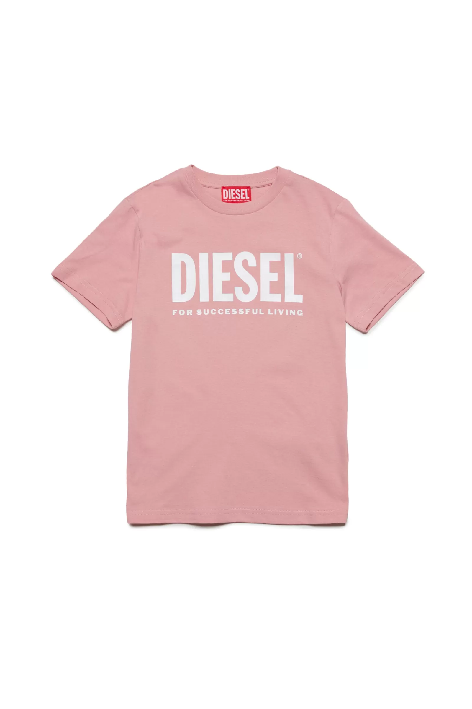 T-Shirt<DIESEL T-Shirt Girocollo In Jersey Con Logo Rosa Caramella