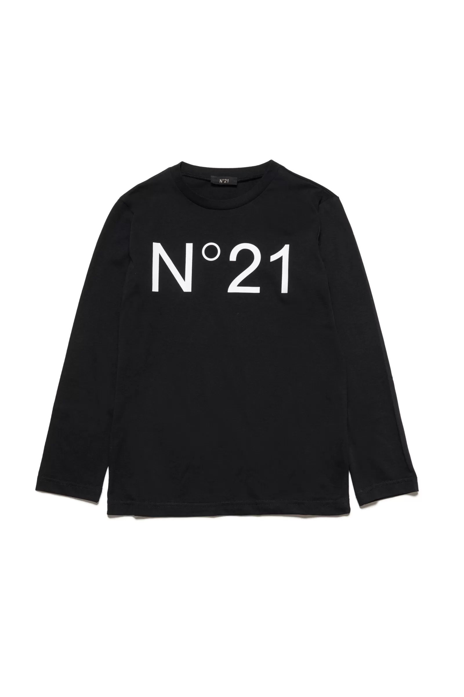 T-Shirt<N°21 T-Shirt Girocollo In Jersey Con Logo Nero Denim