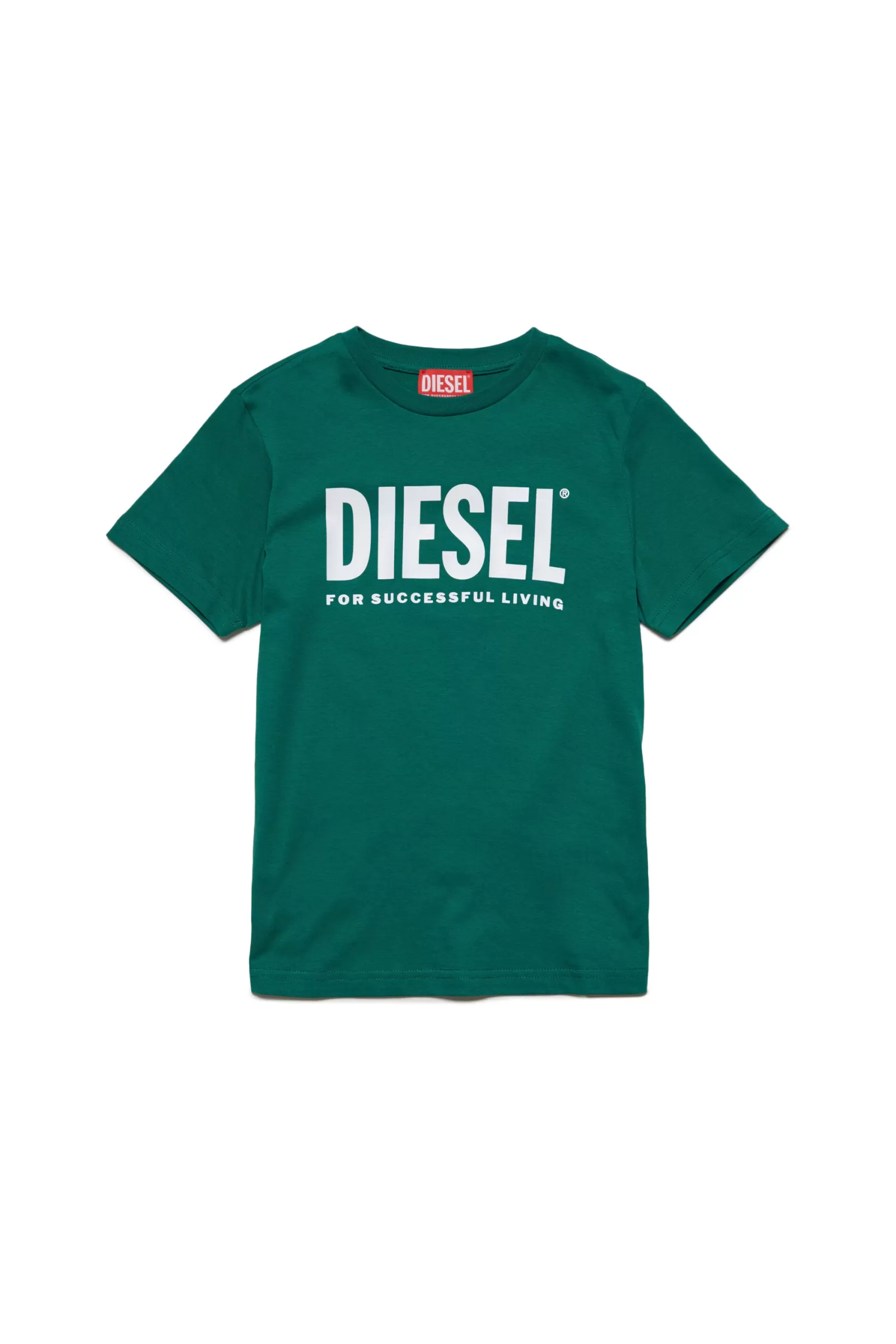 T-Shirt<DIESEL T-Shirt Girocollo In Jersey Con Logo Verde Bottiglia