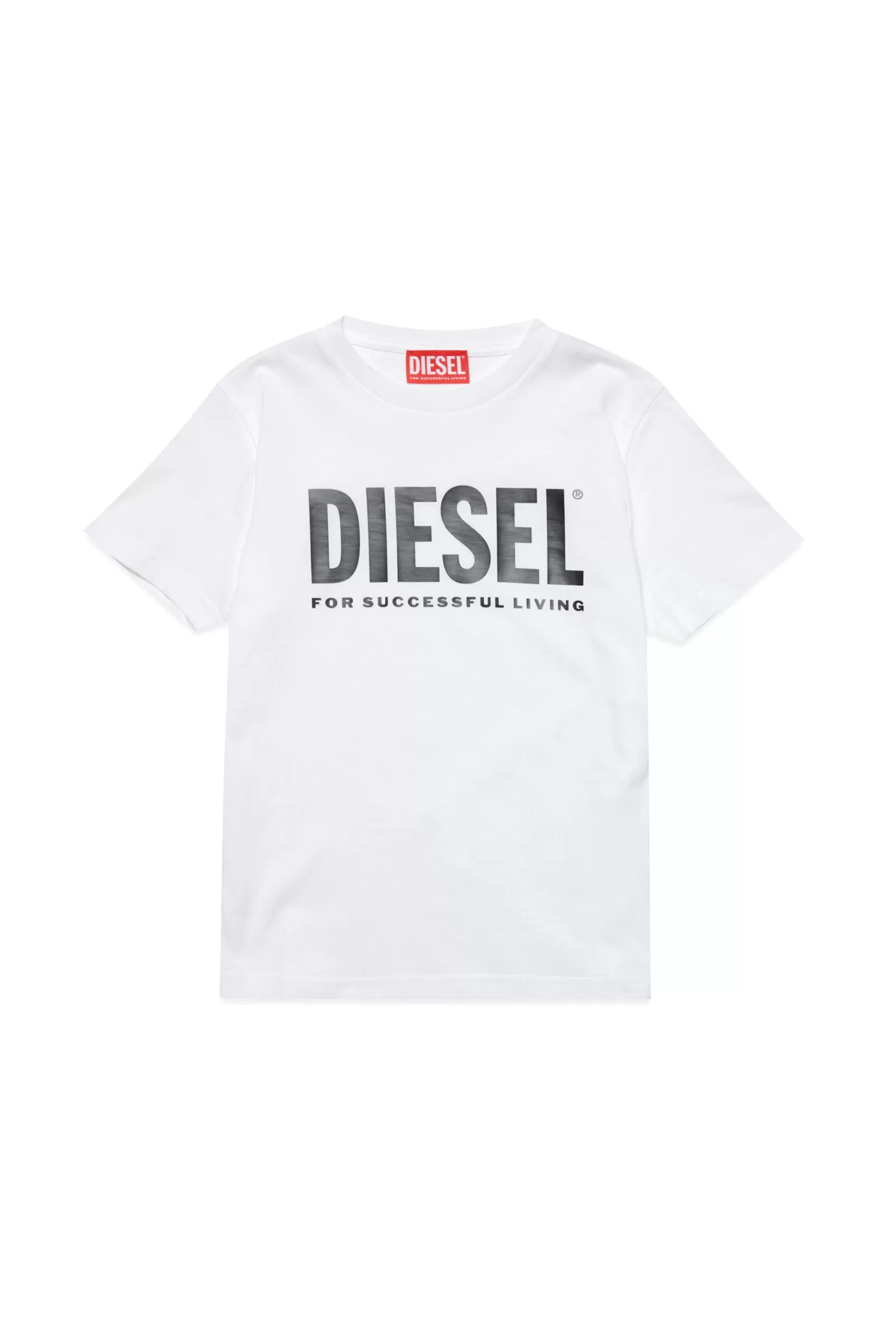 T-Shirt<DIESEL T-Shirt Girocollo In Jersey Con Logo Bianco